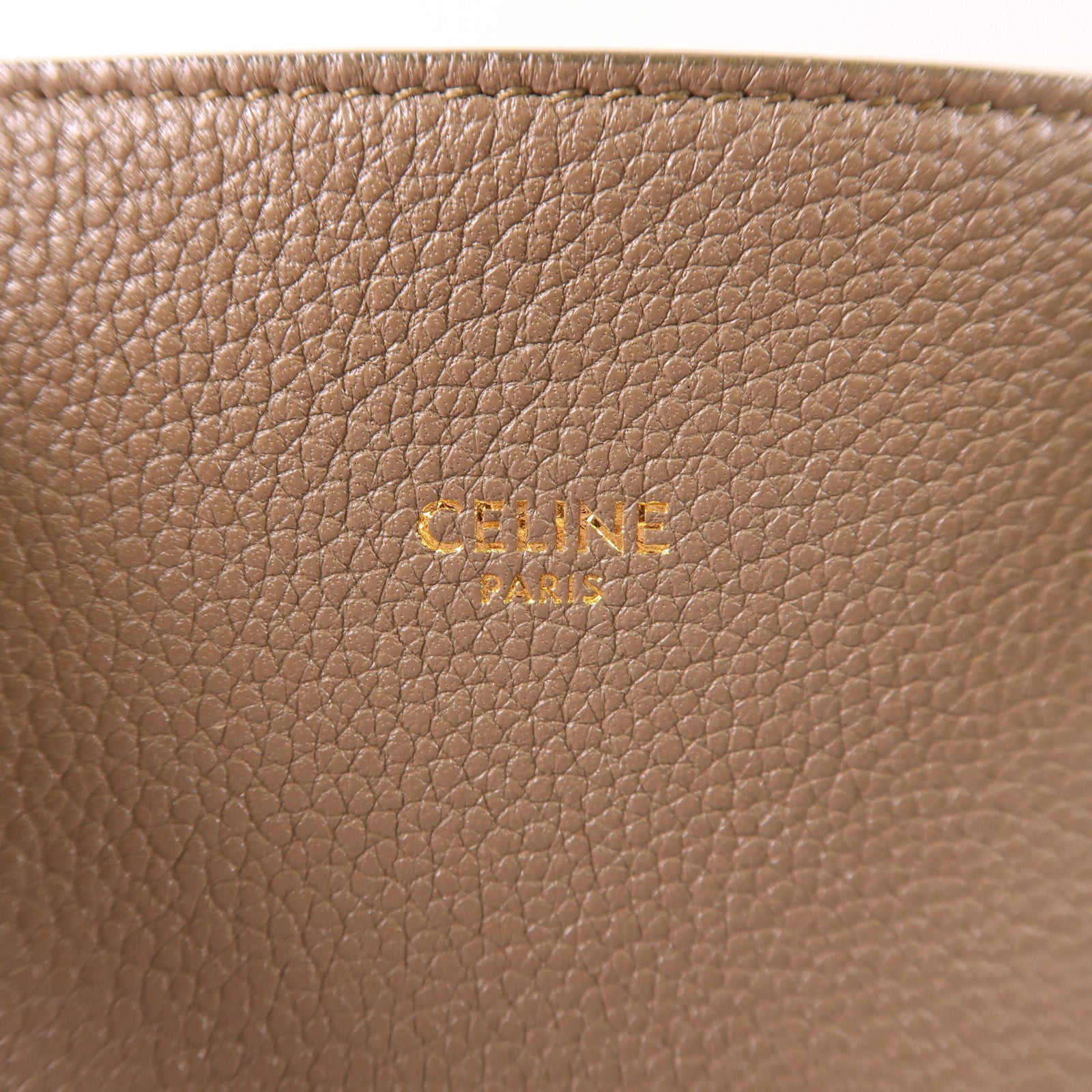 CELINE 牛皮皮革Shoulder Tote Bag金扣肩背袋