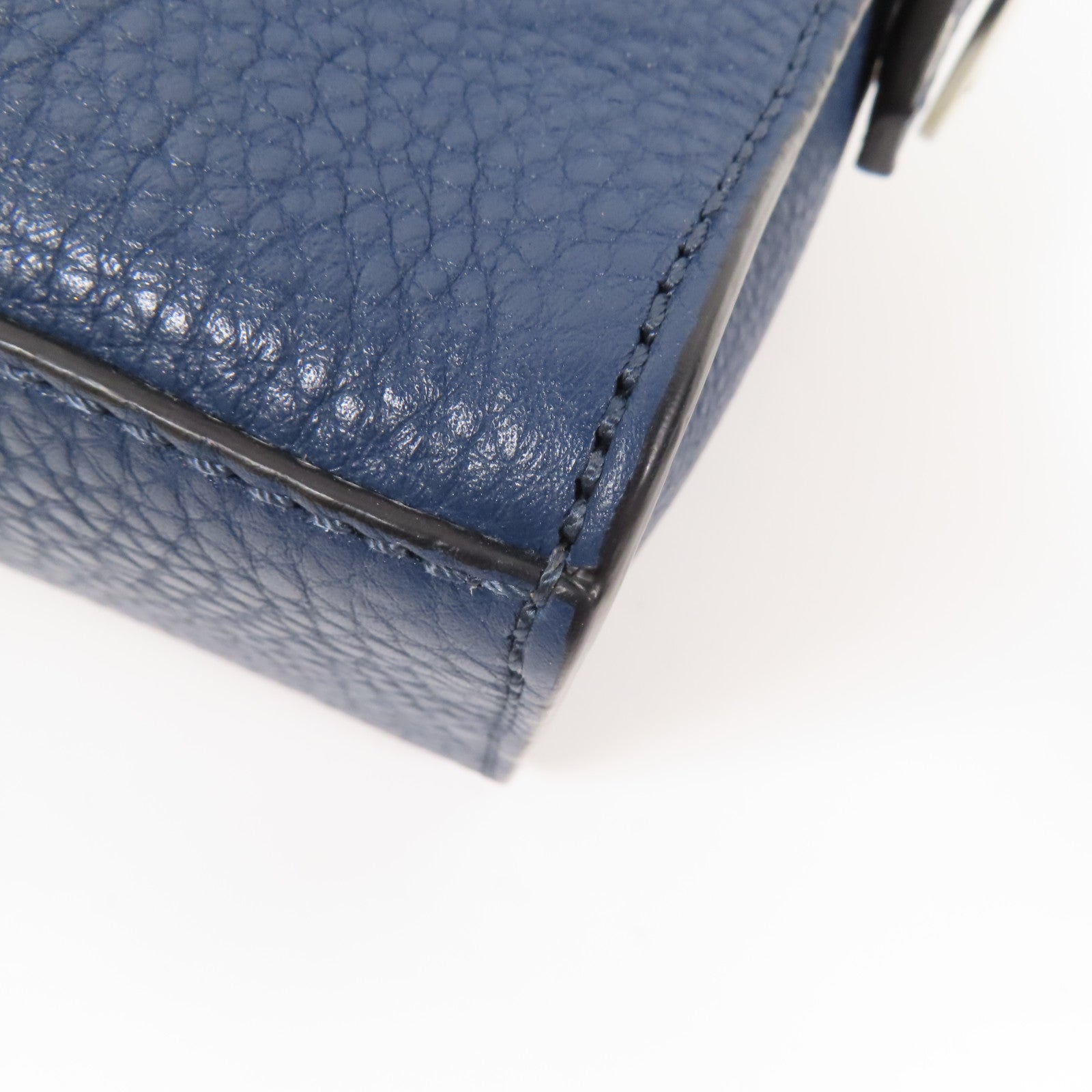 FENDI 牛皮皮革Shoulder Bag銀扣手挽肩背兩用袋