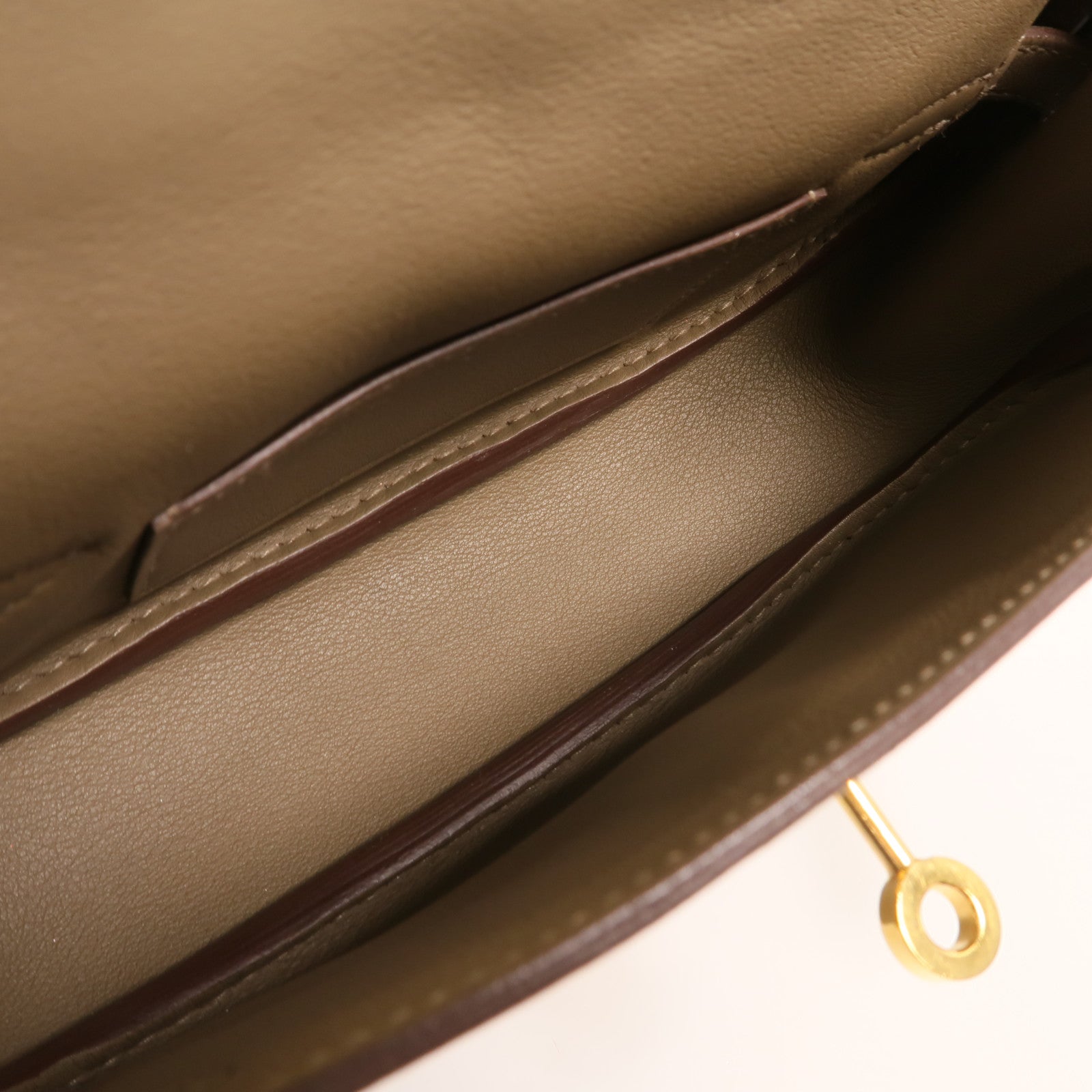 HERMES Swift皮革Kelly Moove肩背袋Etoupe