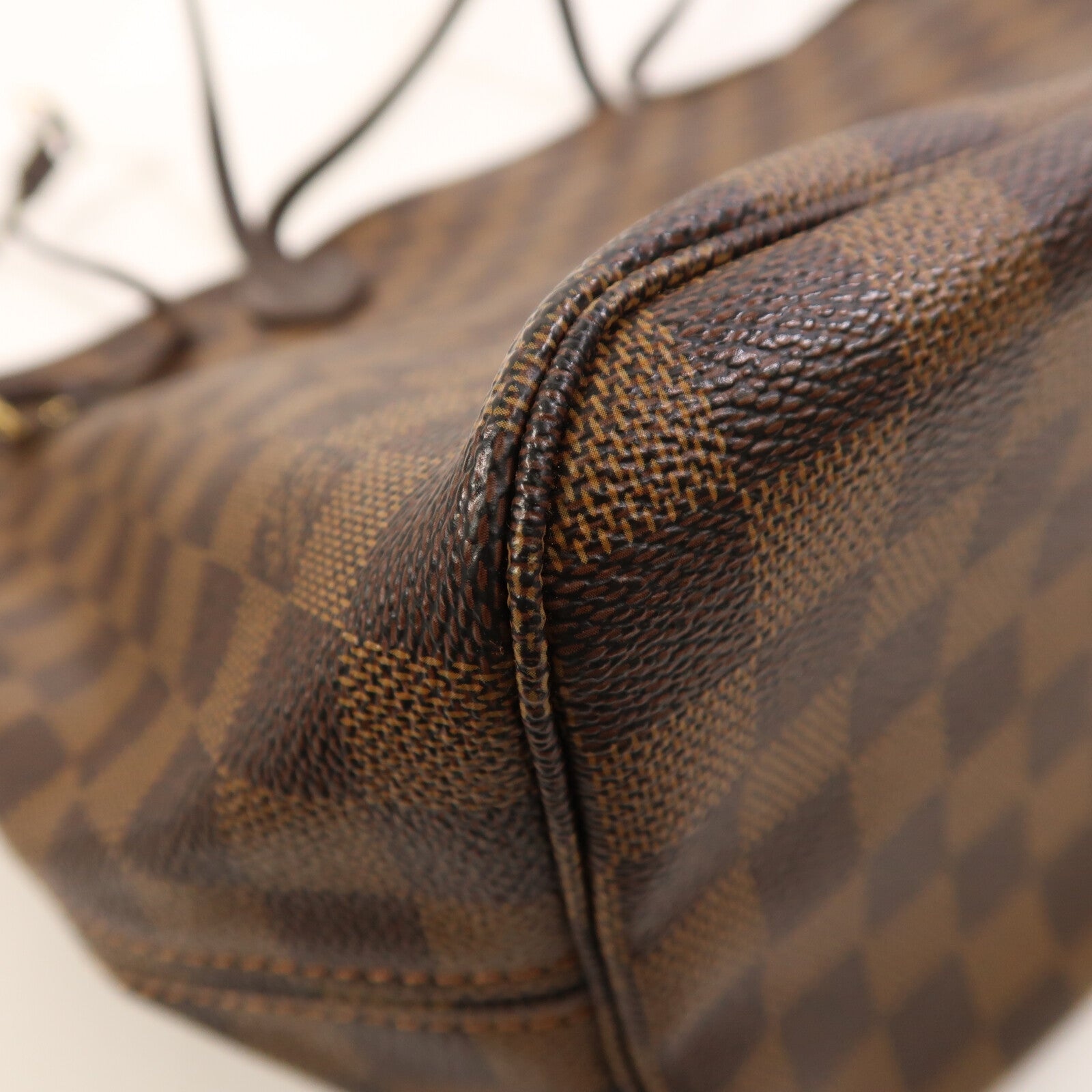 LOUIS VUITTON Damier Neverfull MM金扣肩背袋/手挽袋