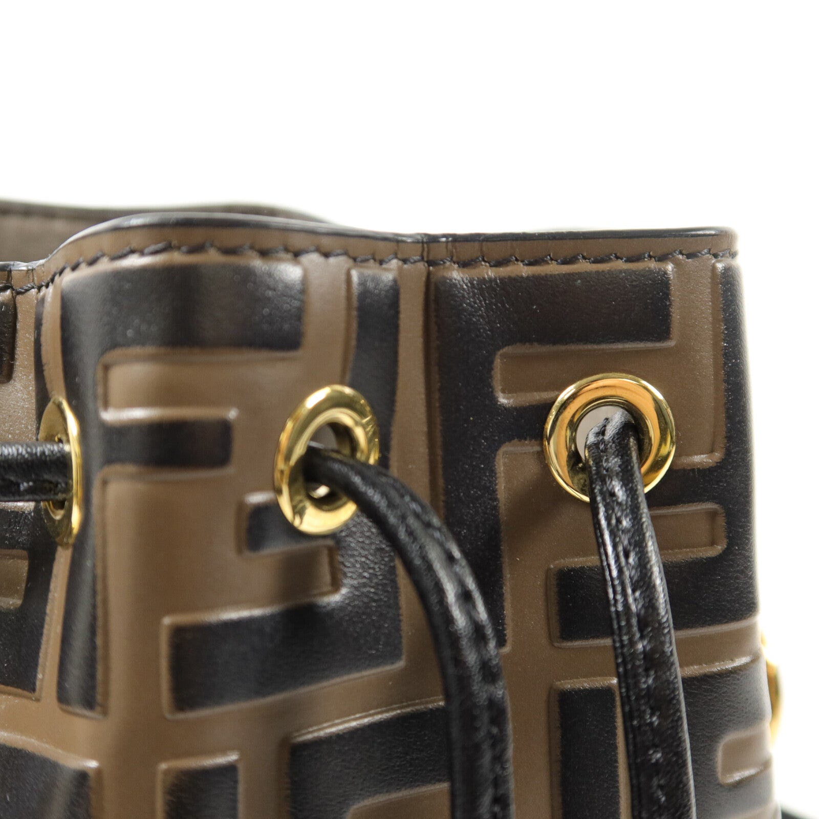 FENDI 牛皮皮革Mon Tresor Mini手挽肩背兩用袋