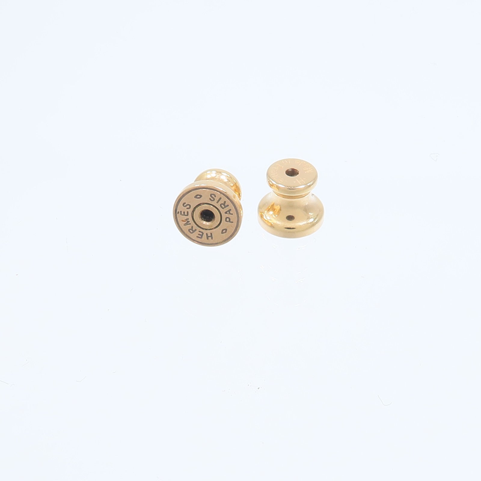 HERMES Swift皮革/金屬Heritage Equestre Etrier Earrings耳環