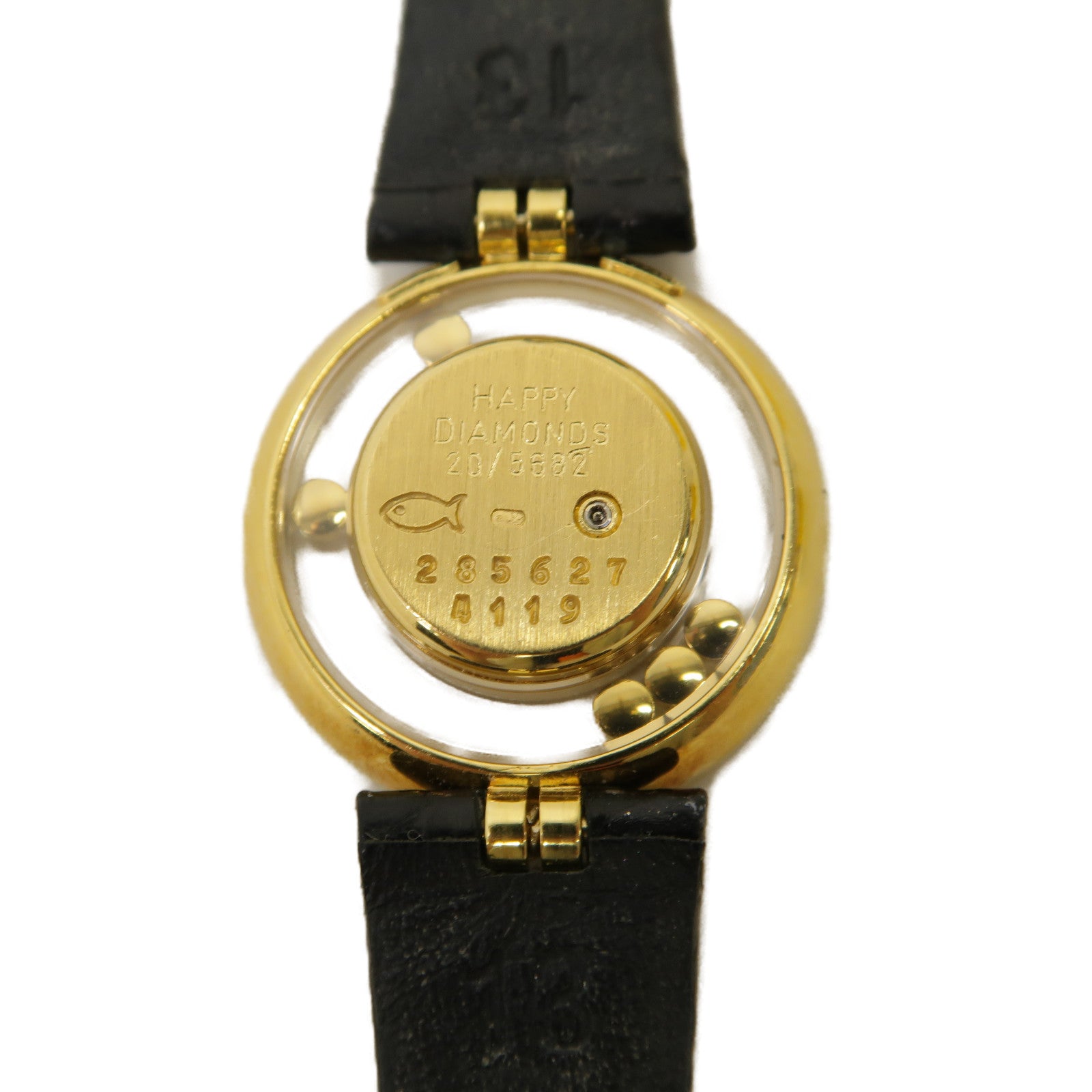 Chopard Happy Diamonds 18K黃金手錶石英機芯金色