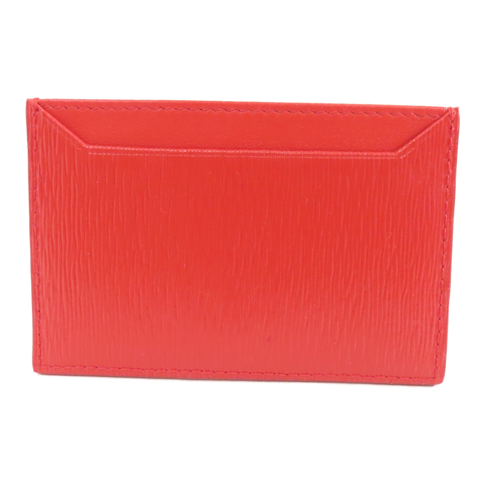 PRADA 牛皮皮革Card Case金扣卡片套紅色