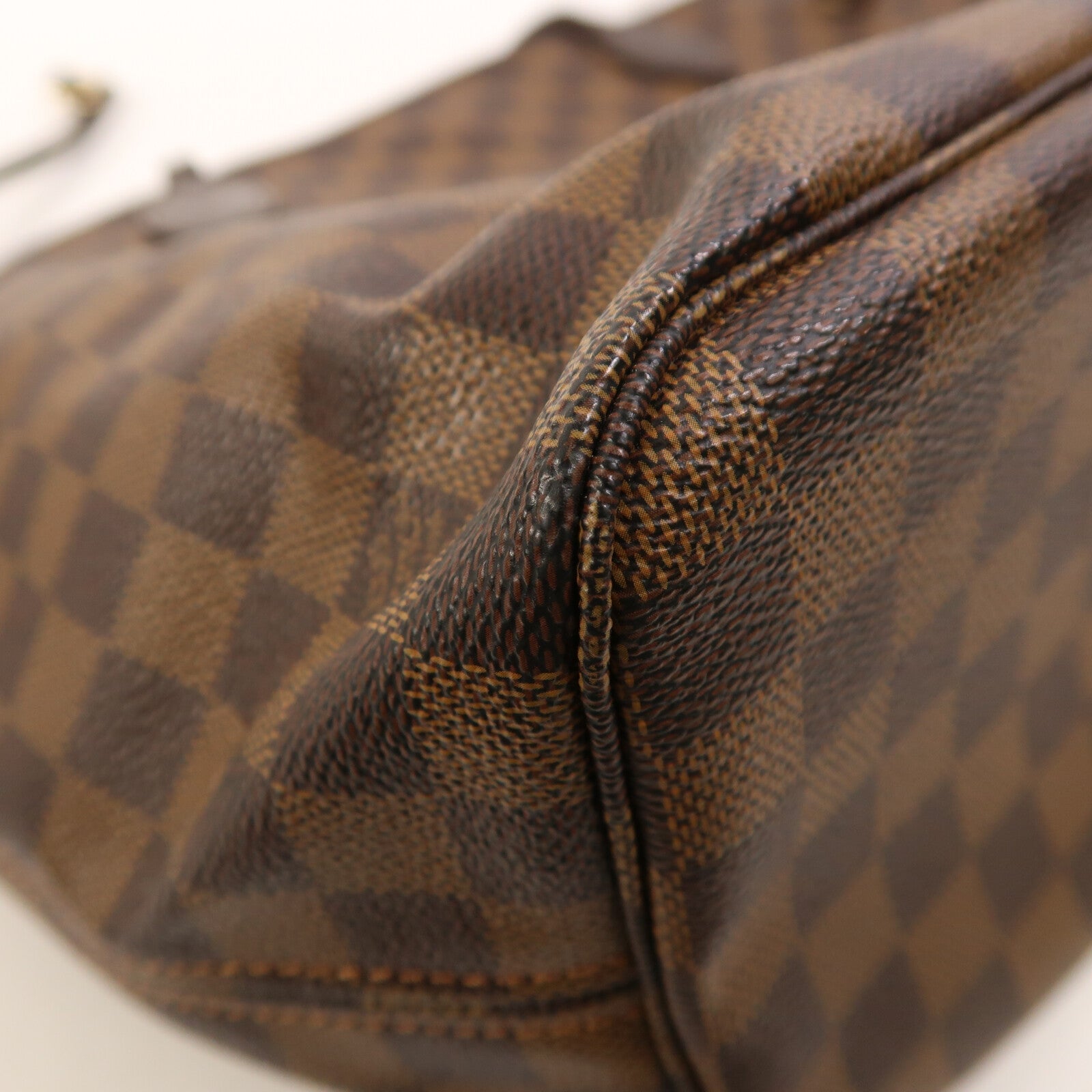 LOUIS VUITTON Damier Neverfull MM金扣肩背袋/手挽袋