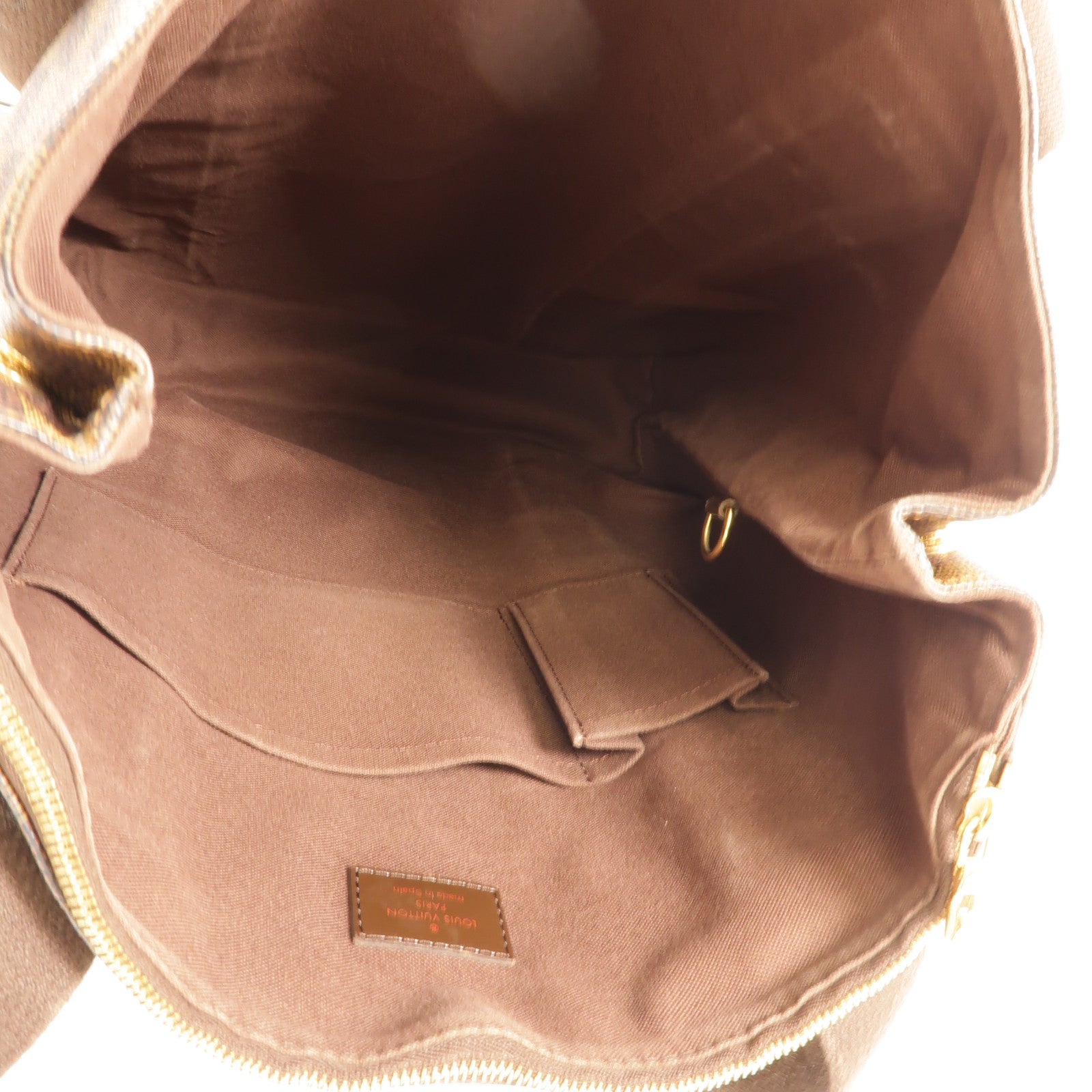 LOUIS VUITTON Damier Beaubourg金扣肩背袋棕色
