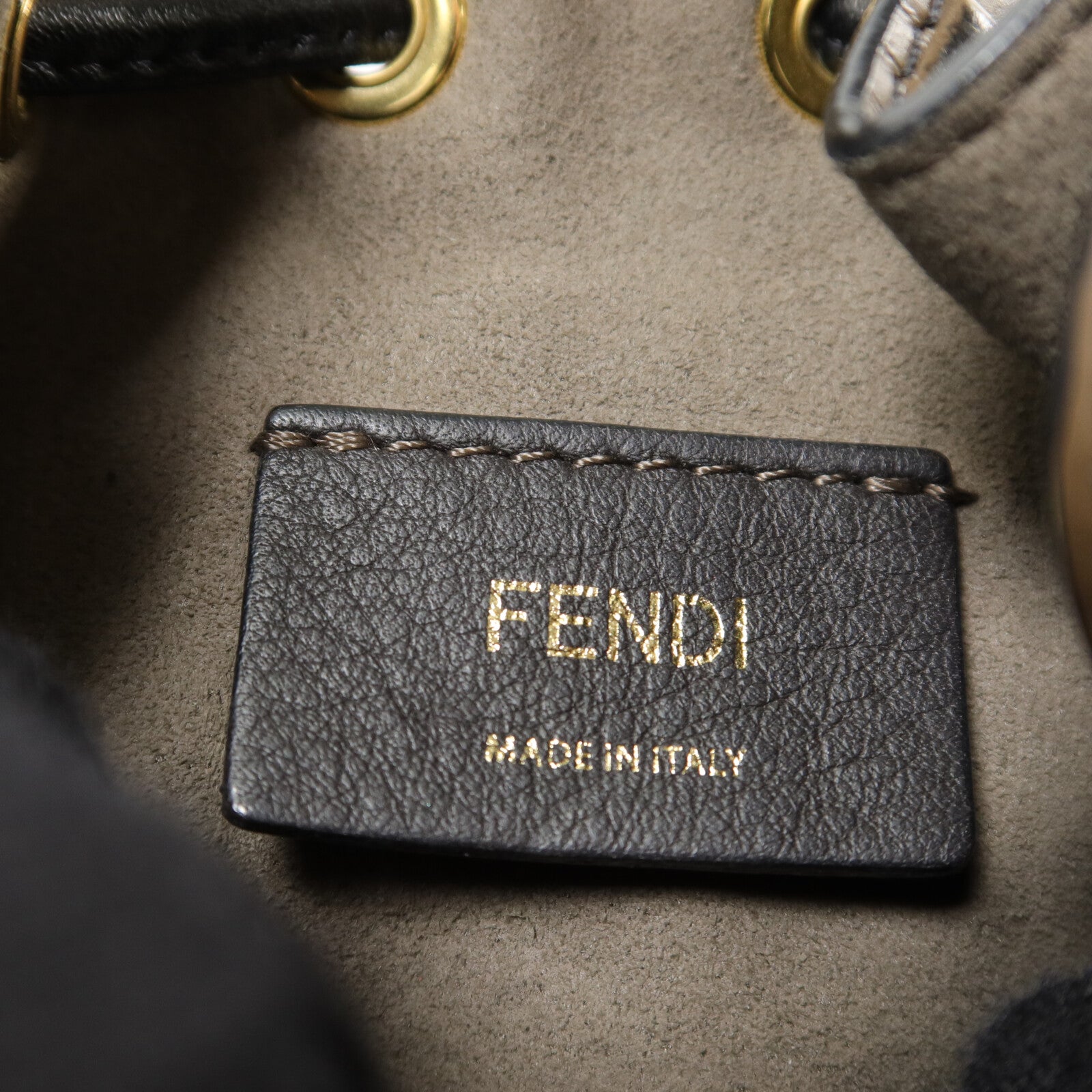 FENDI 牛皮皮革Mon Tresor Mini手挽肩背兩用袋