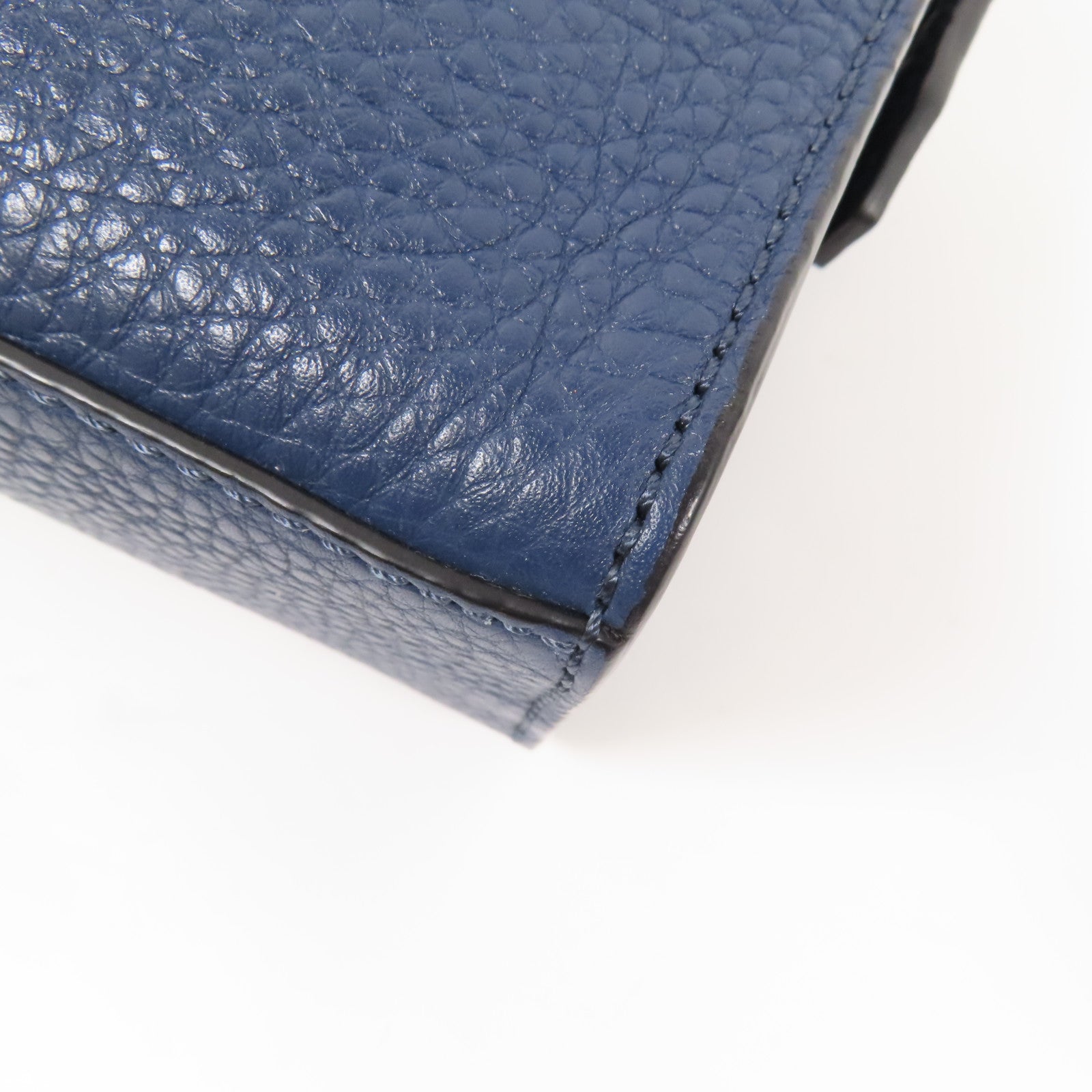 FENDI 牛皮皮革Shoulder Bag銀扣手挽肩背兩用袋