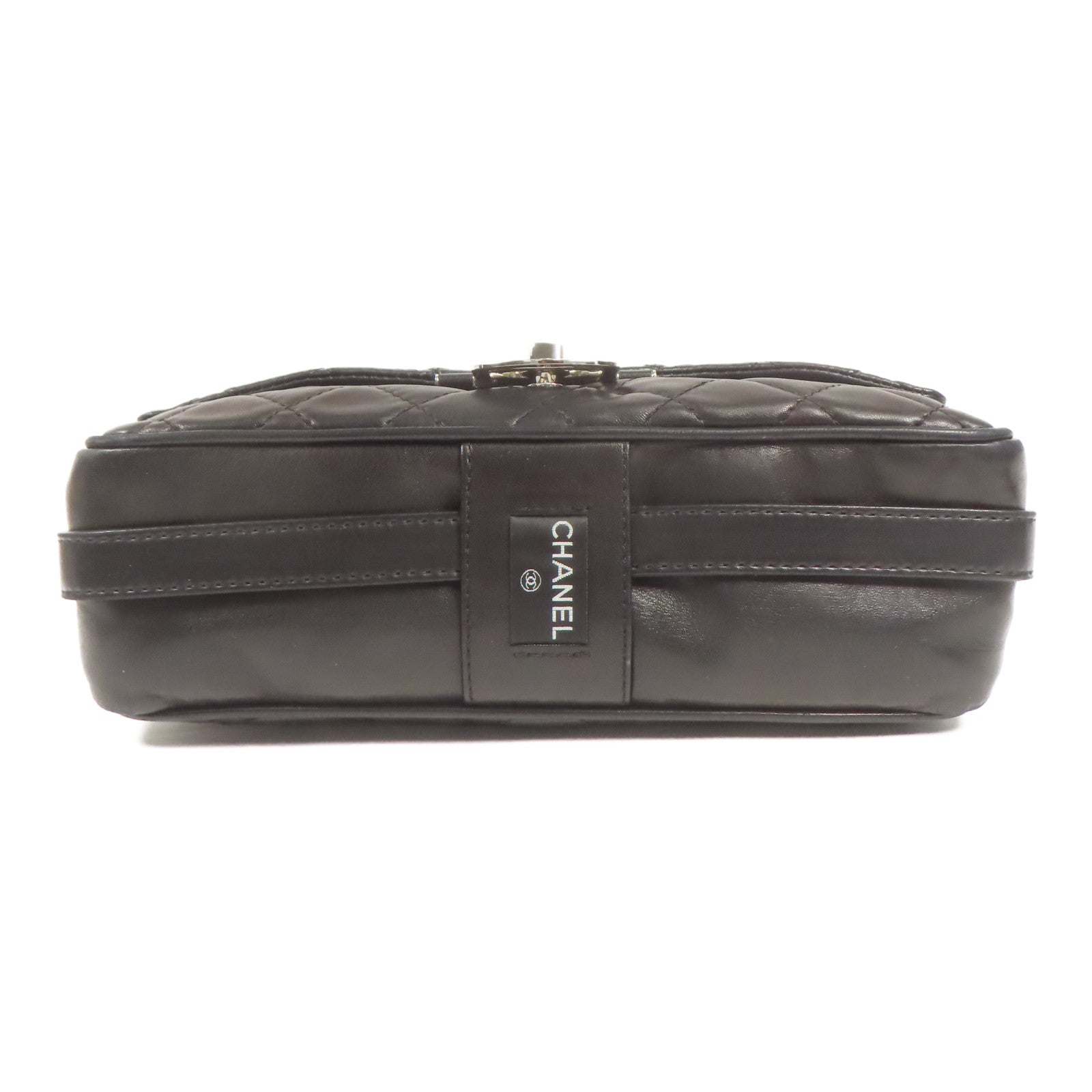 CHANEL 羊皮皮革Shoulder Bag銀扣鏈帶肩背袋