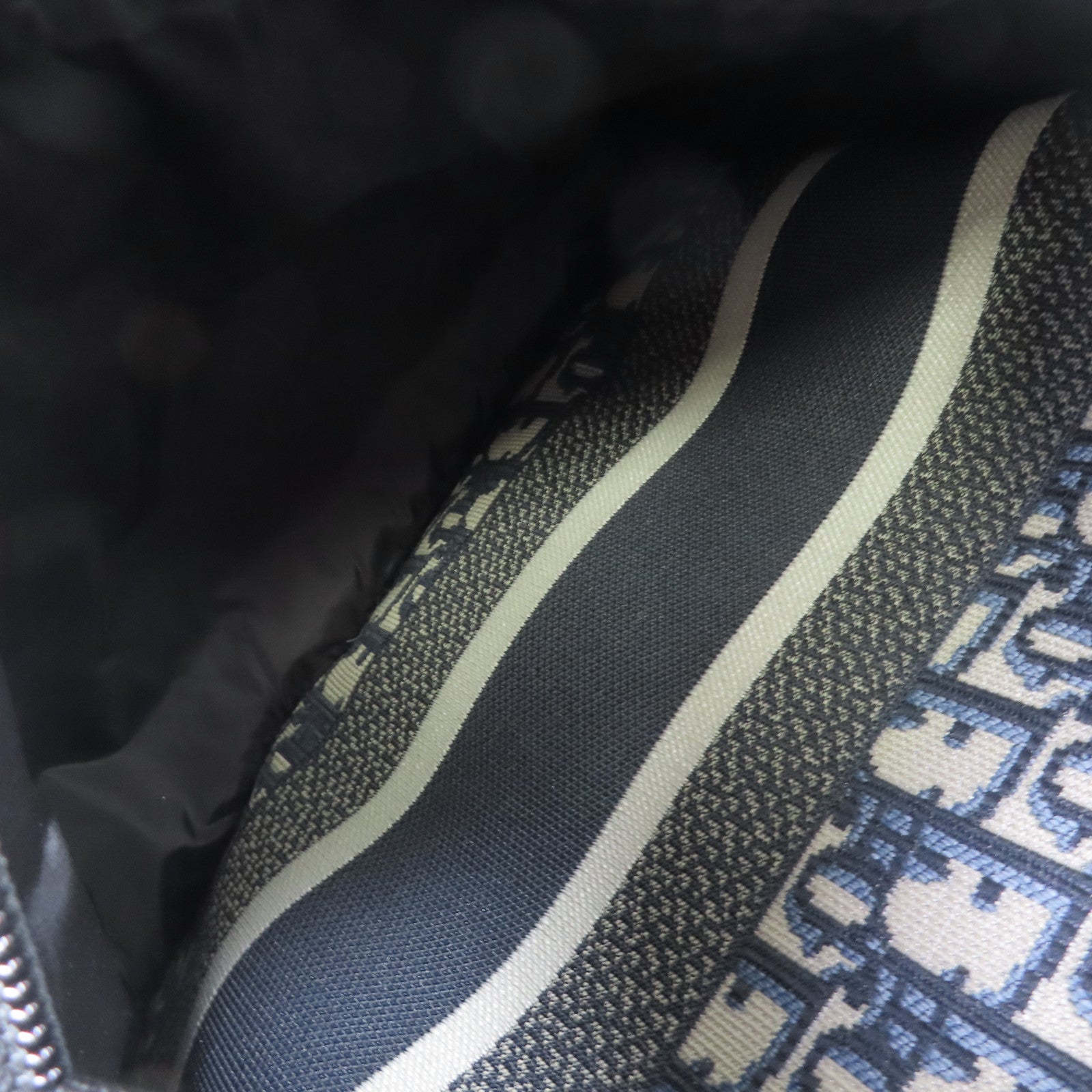 Dior Oblique帆布Diortravel Backpack銀扣背包啡色/藍色