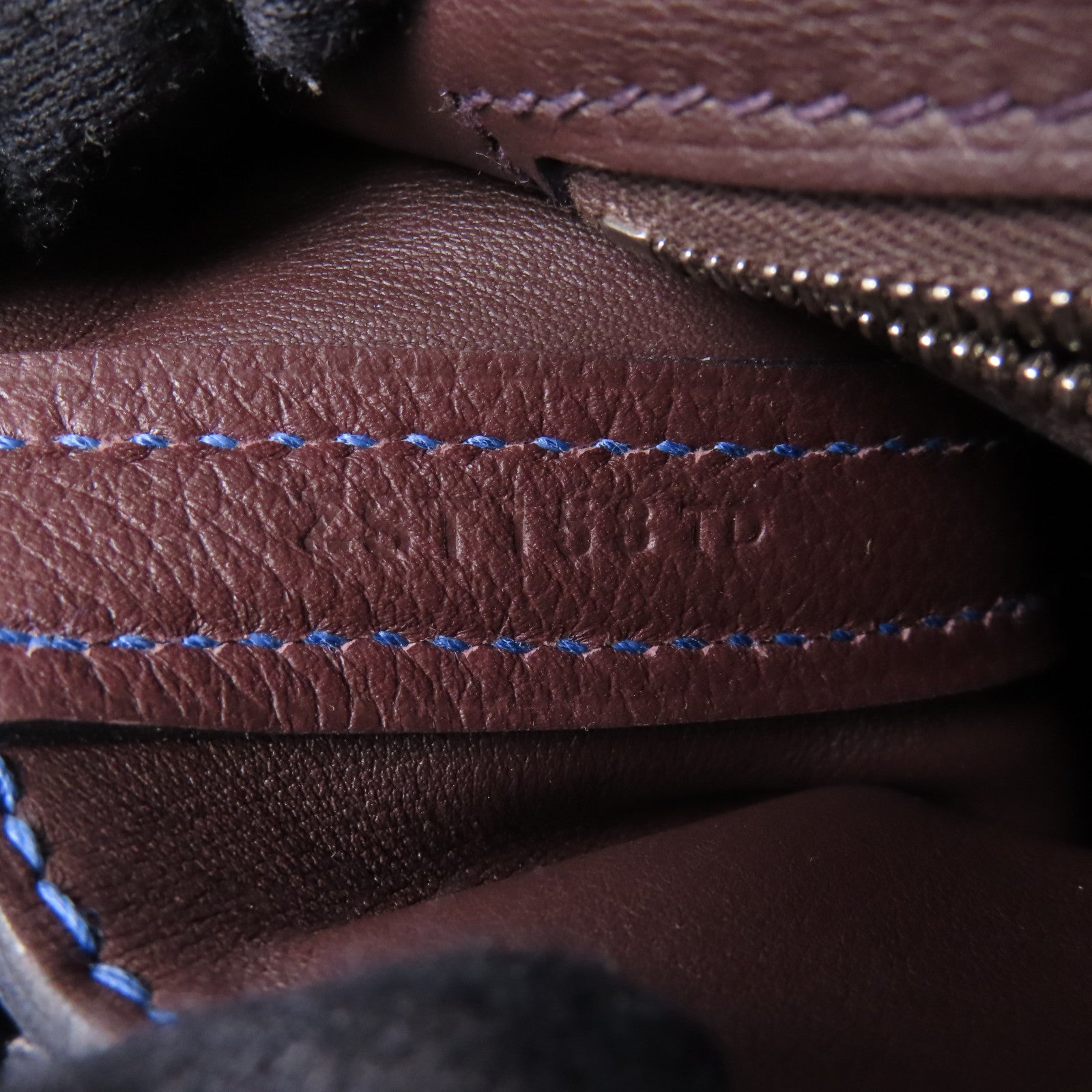 HERMES Evercolor皮革24/24 Mini銀扣肩背袋Bleu France