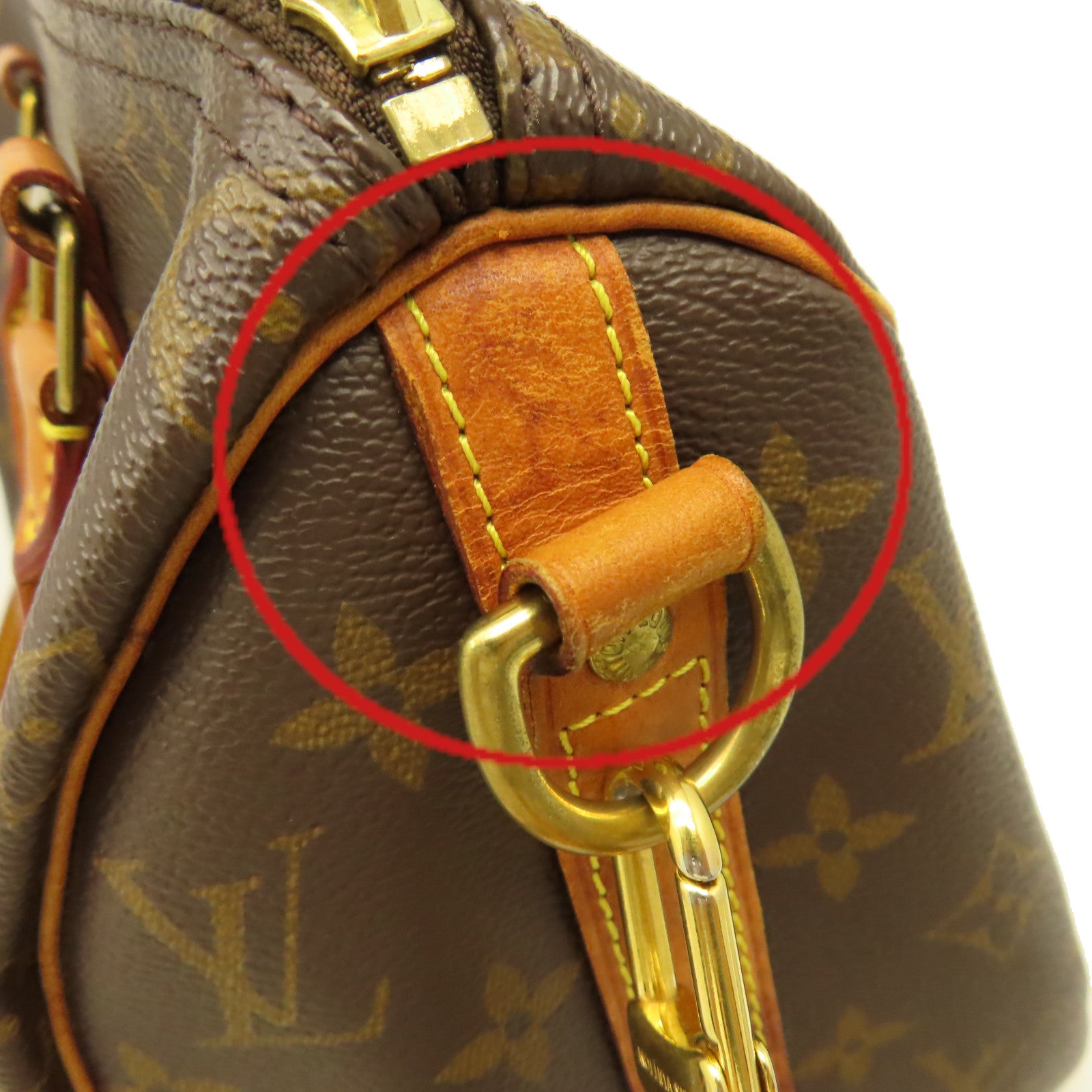 LOUIS VUITTON Monogram Speedy Bandouliere 25金扣手挽肩背兩用袋啡色