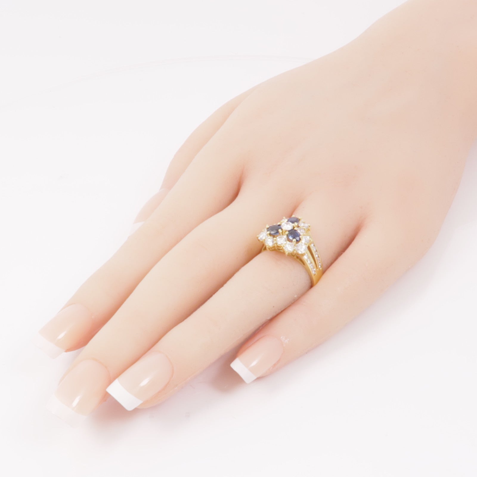 JEWELRY【激減優惠】 18K黃金Diamond Ring藍寶石/鑽石戒指US#6.5