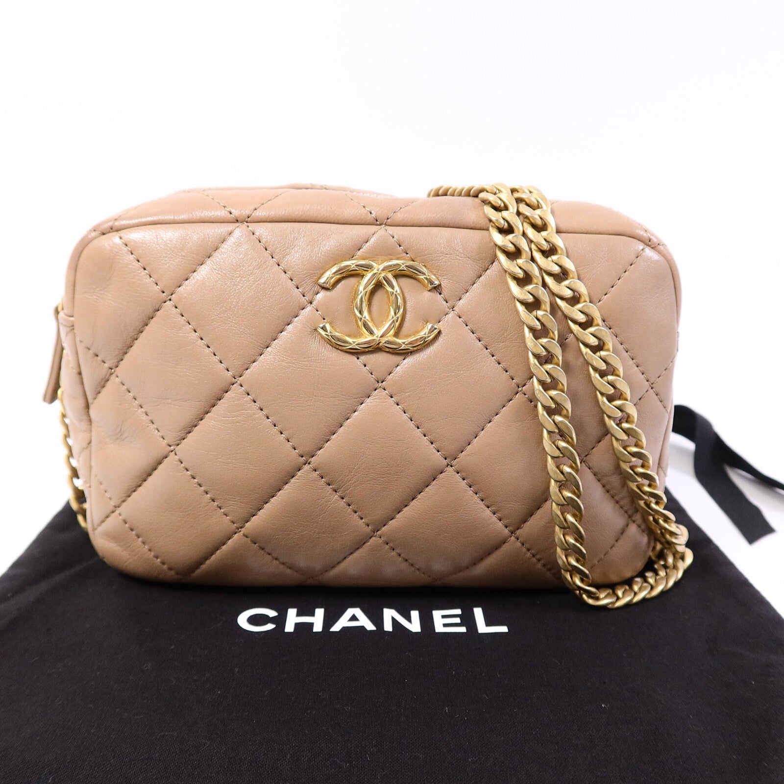 CHANEL 羊皮皮革Chain Shoulder Bag鏈帶肩背袋