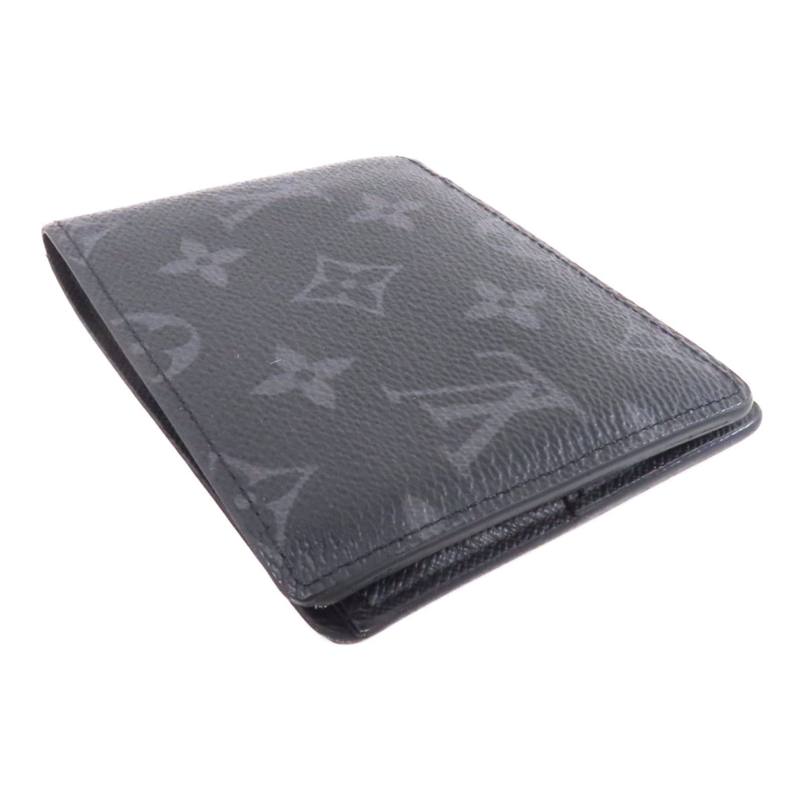 LOUIS VUITTON Monogram Eclipse Slender Wallet錢包黑色/灰色