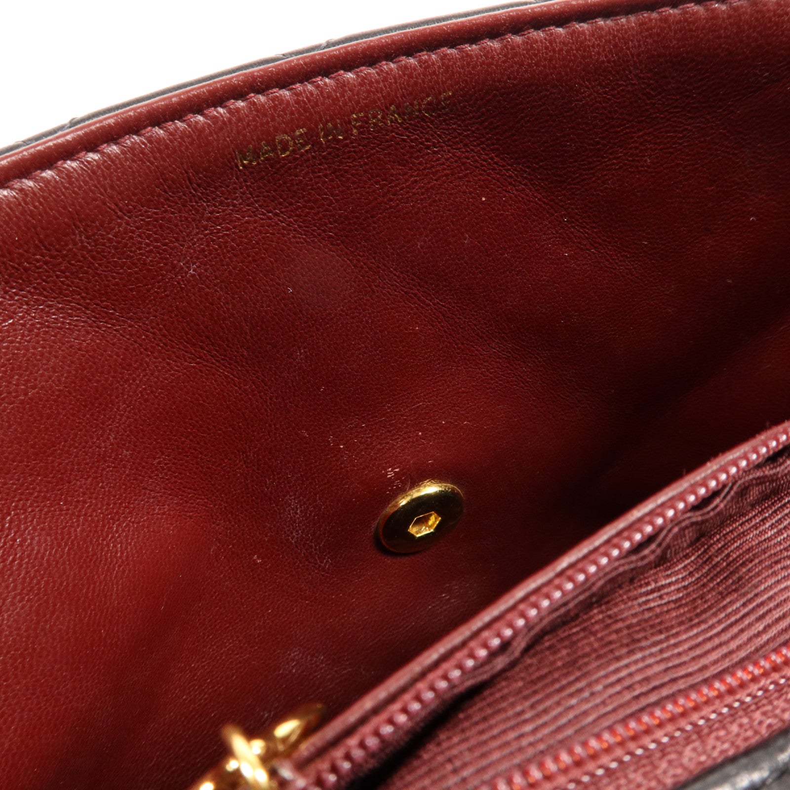 CHANEL 羊皮皮革Vintage Bag金扣鏈帶肩背袋