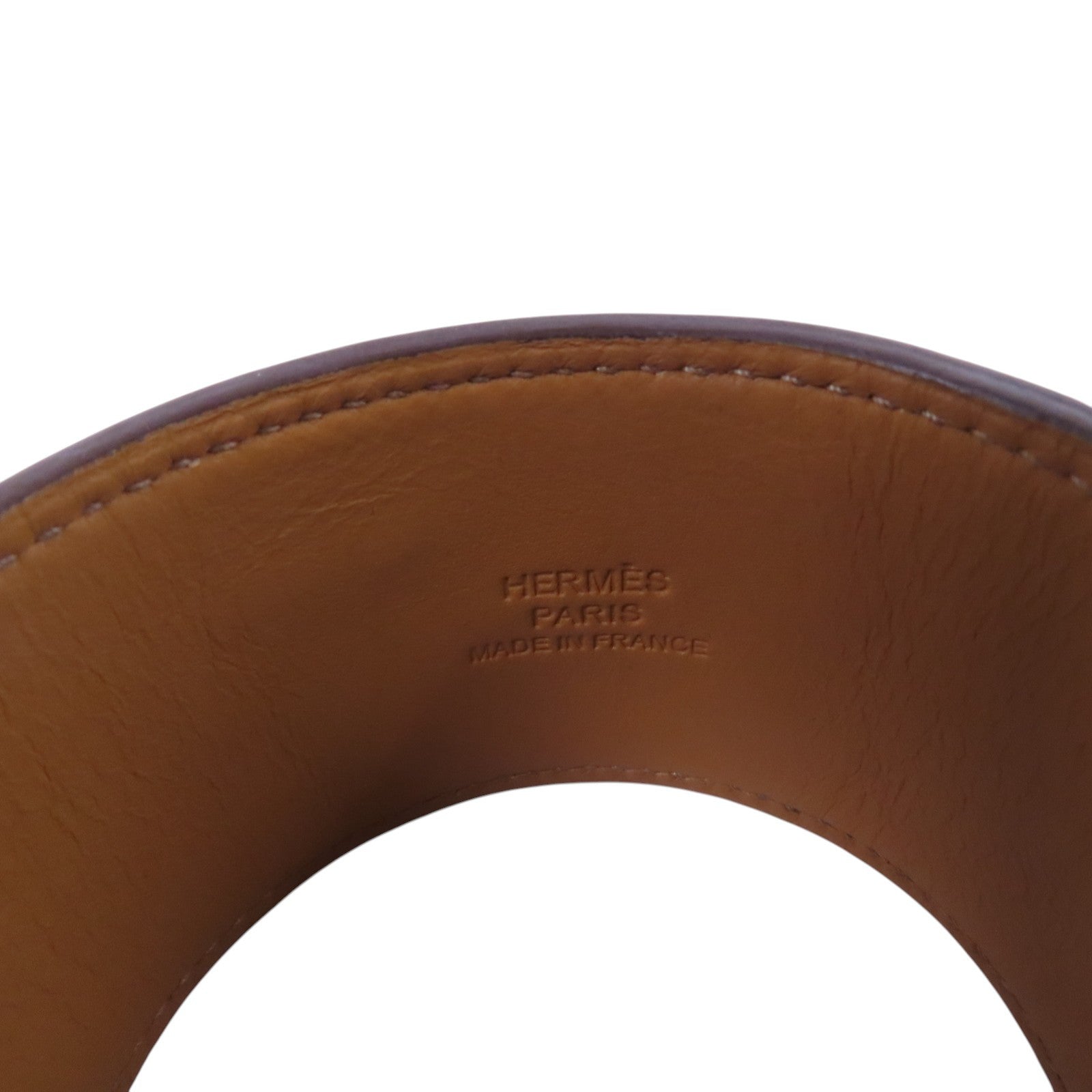 HERMES Clemence皮革Collier de Chien Bracelet銀扣手鐲