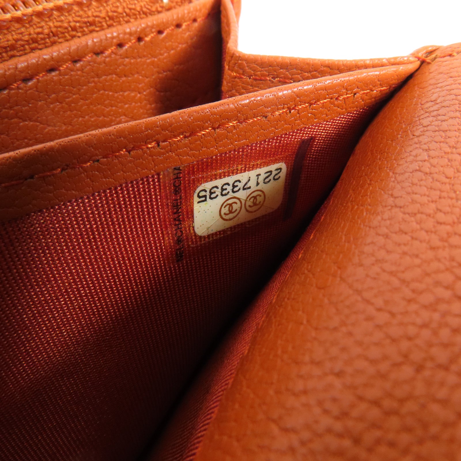 CHANEL 牛皮皮革Long Wallet金扣長錢包