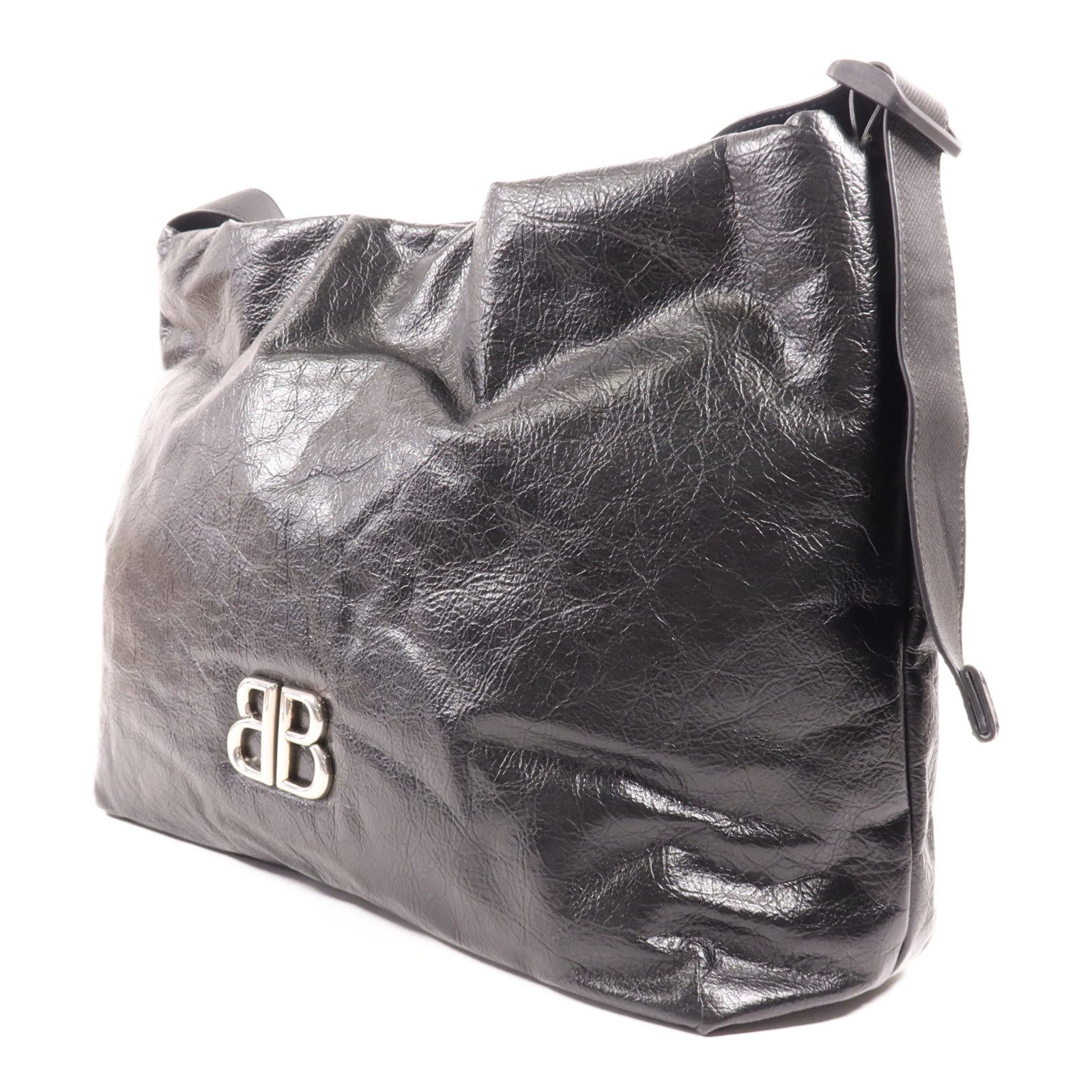 BALENCIAGA 牛皮皮革Shoulder Bag銀扣肩背袋