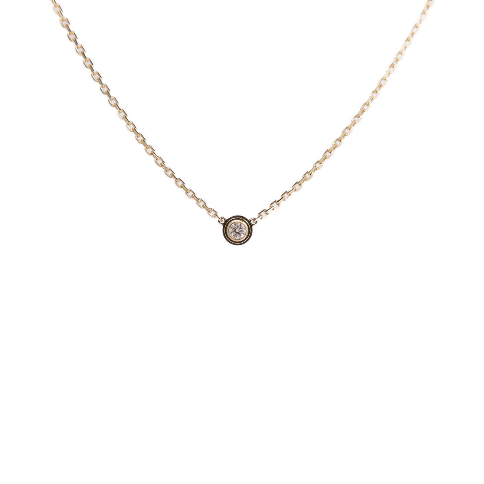 CARTIER 18K黃金d'Amour Pendant鑽石項鍊