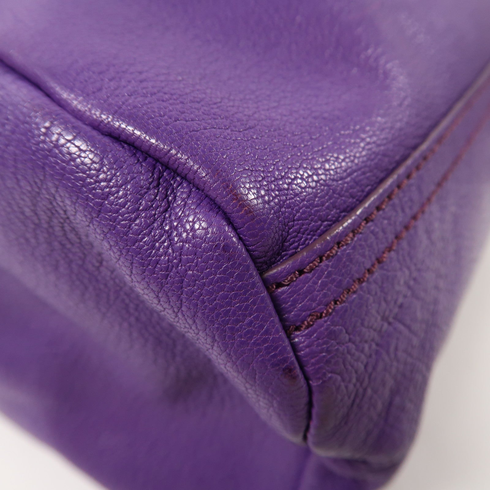 GIVENCHY 【清倉大減價】皮革Pandora銀扣手挽肩背兩用袋紫色
