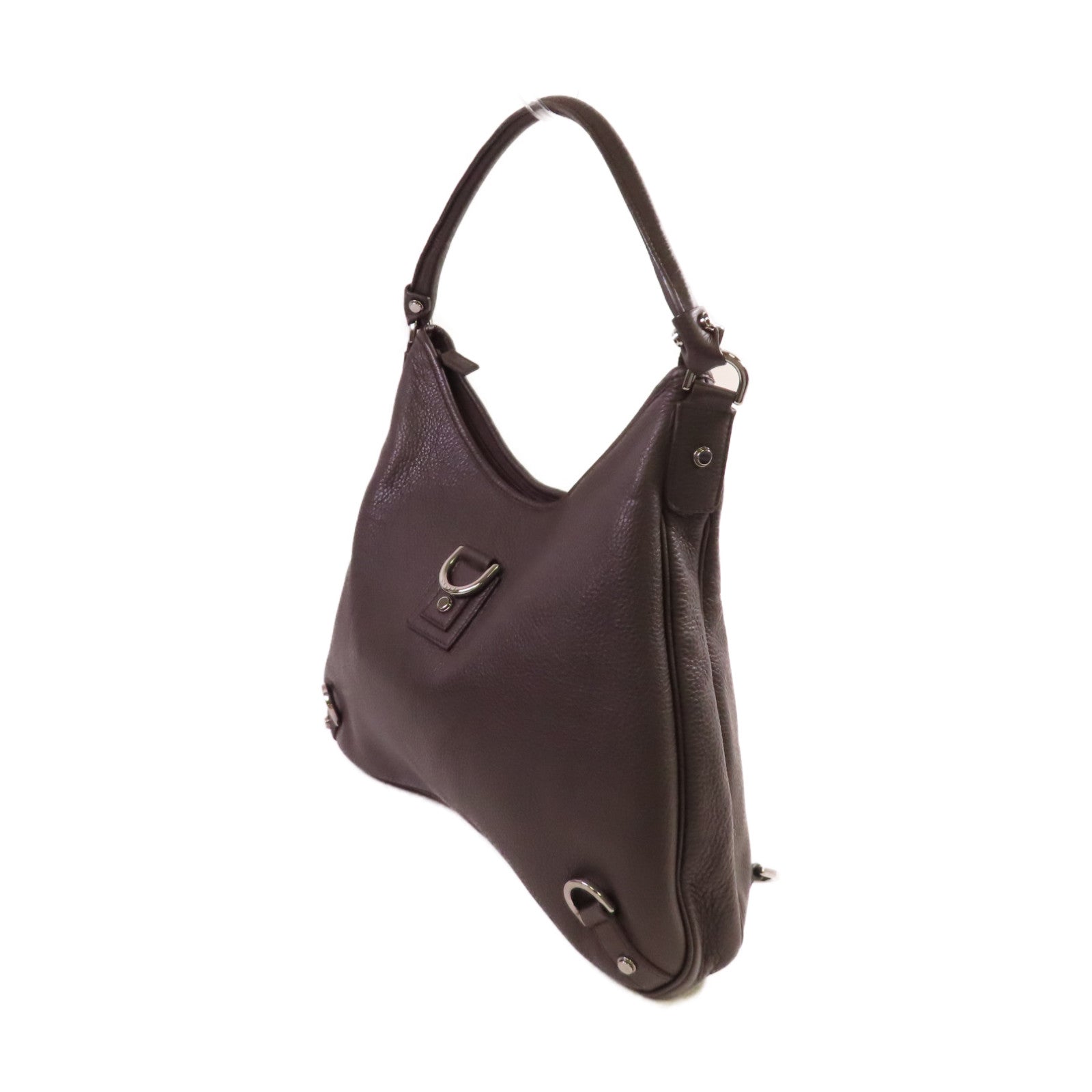 GUCCI 牛皮皮革Abbey Hobo Shoulder Bag金扣肩背袋啡色
