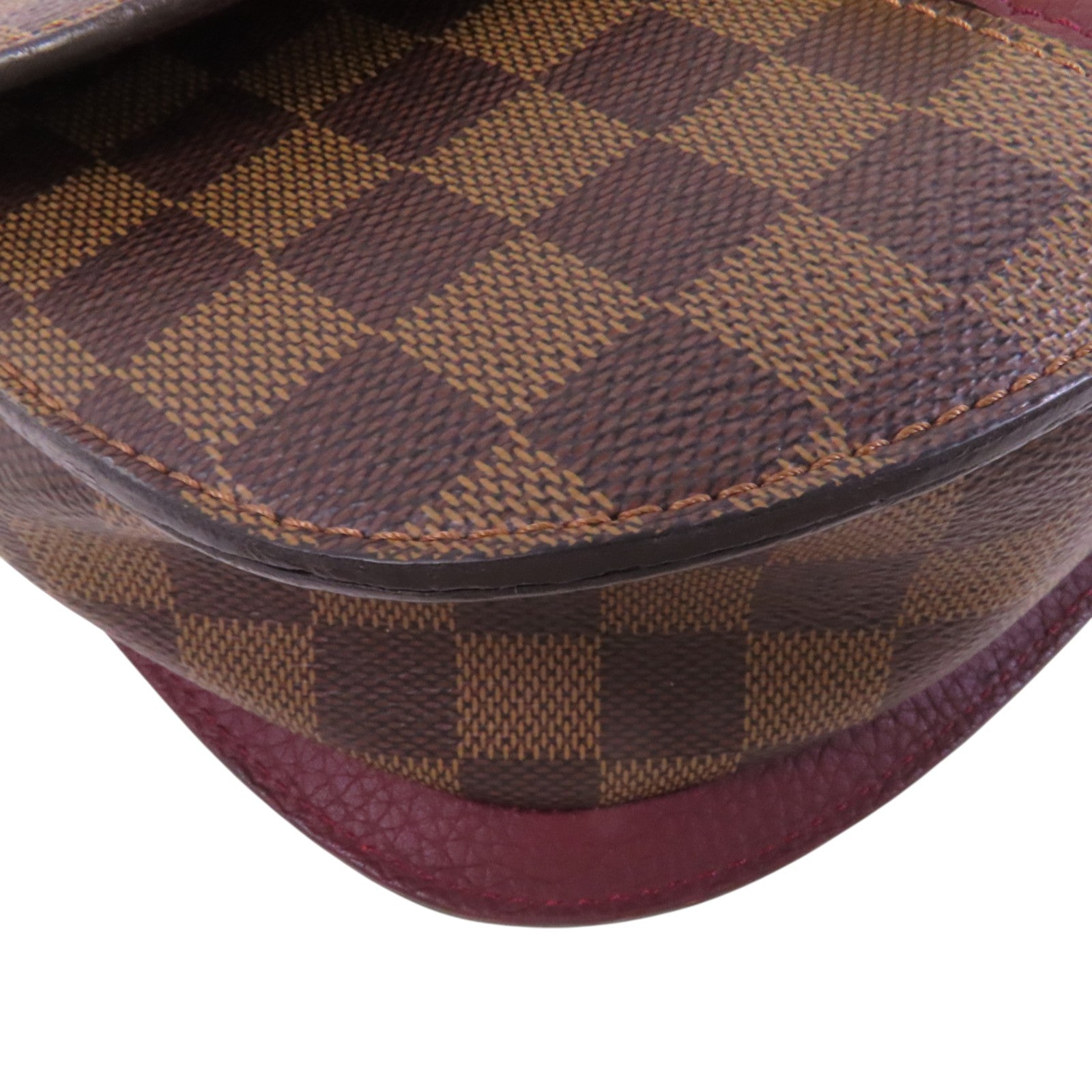 LOUIS VUITTON 【激減優惠】Damier Ebene Wight金扣鏈帶肩背袋