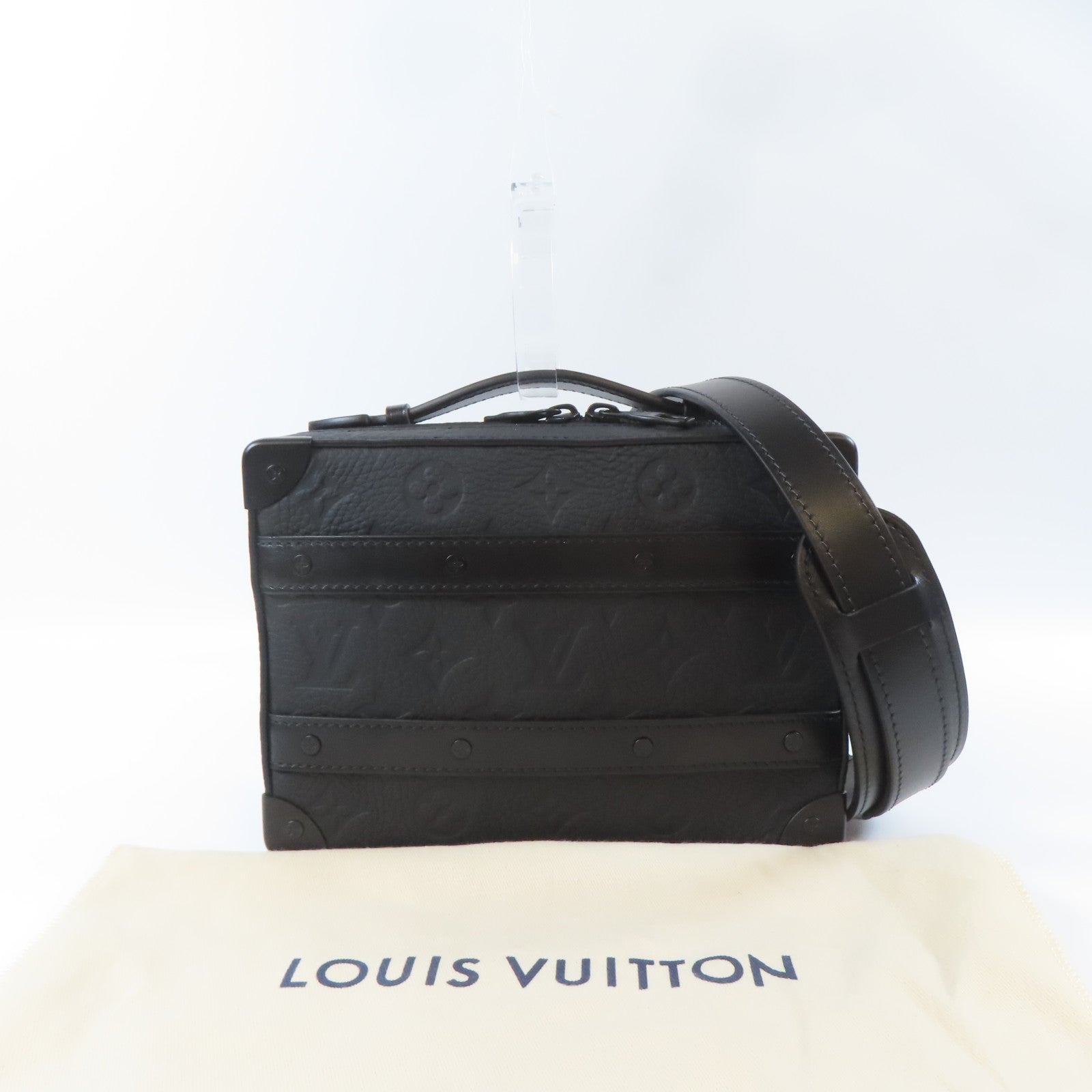 LOUIS VUITTON 【激減優惠】Monogram Taurillon Handle Soft Trunk黑扣手挽肩背兩用袋黑色