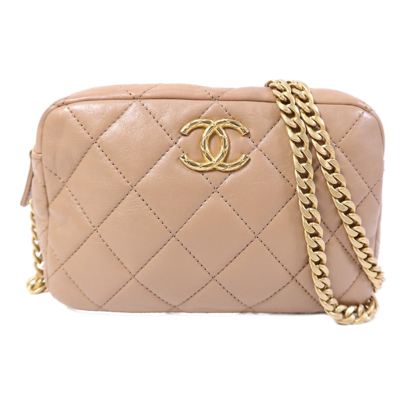 CHANEL 羊皮皮革Chain Shoulder Bag鏈帶肩背袋