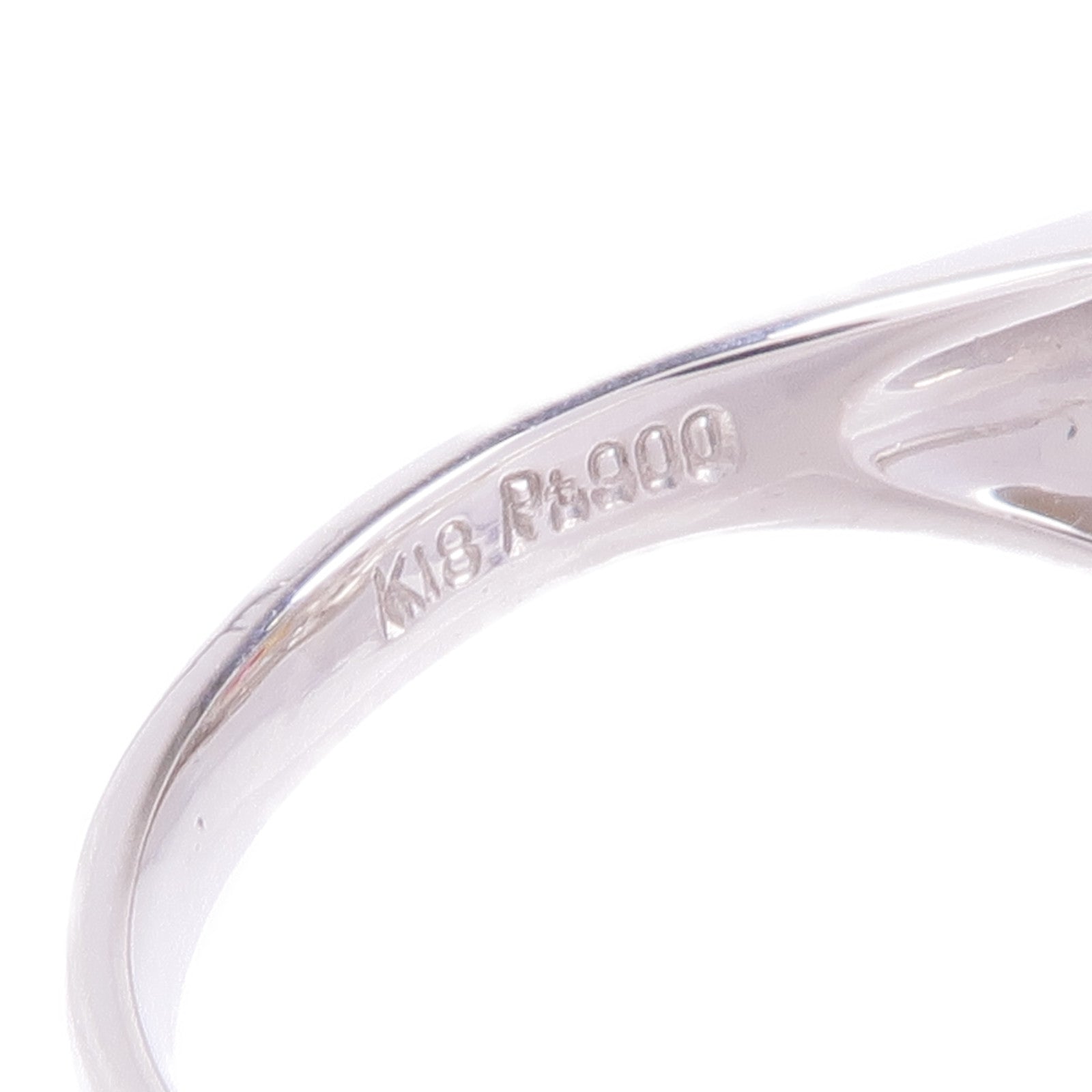 JEWELRY PT900鉑金/18K黃金Ruby Diamond Ring紅寶石/鑽石戒指US#6.75