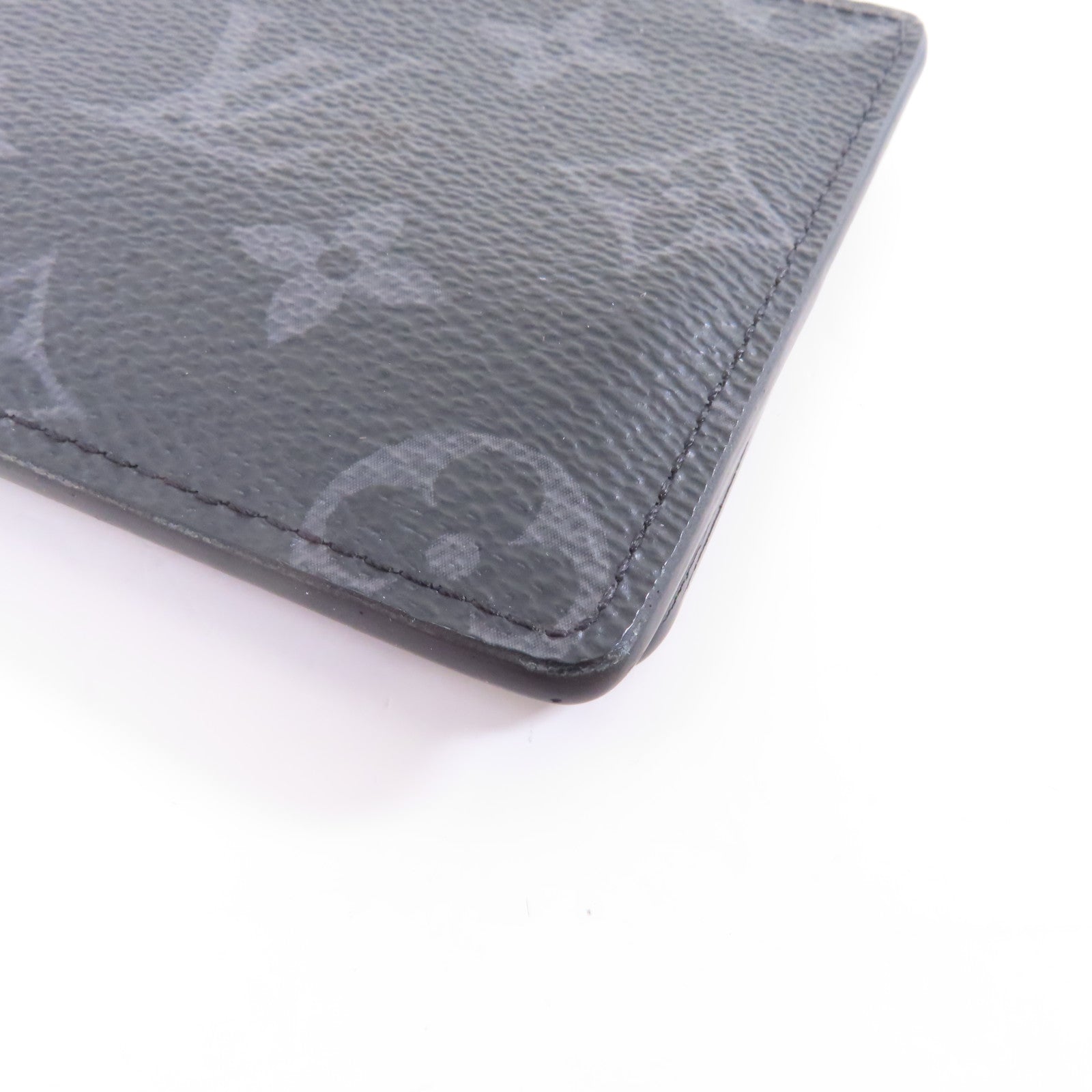 LOUIS VUITTON Monogram Eclipse Slender Wallet錢包黑色/灰色