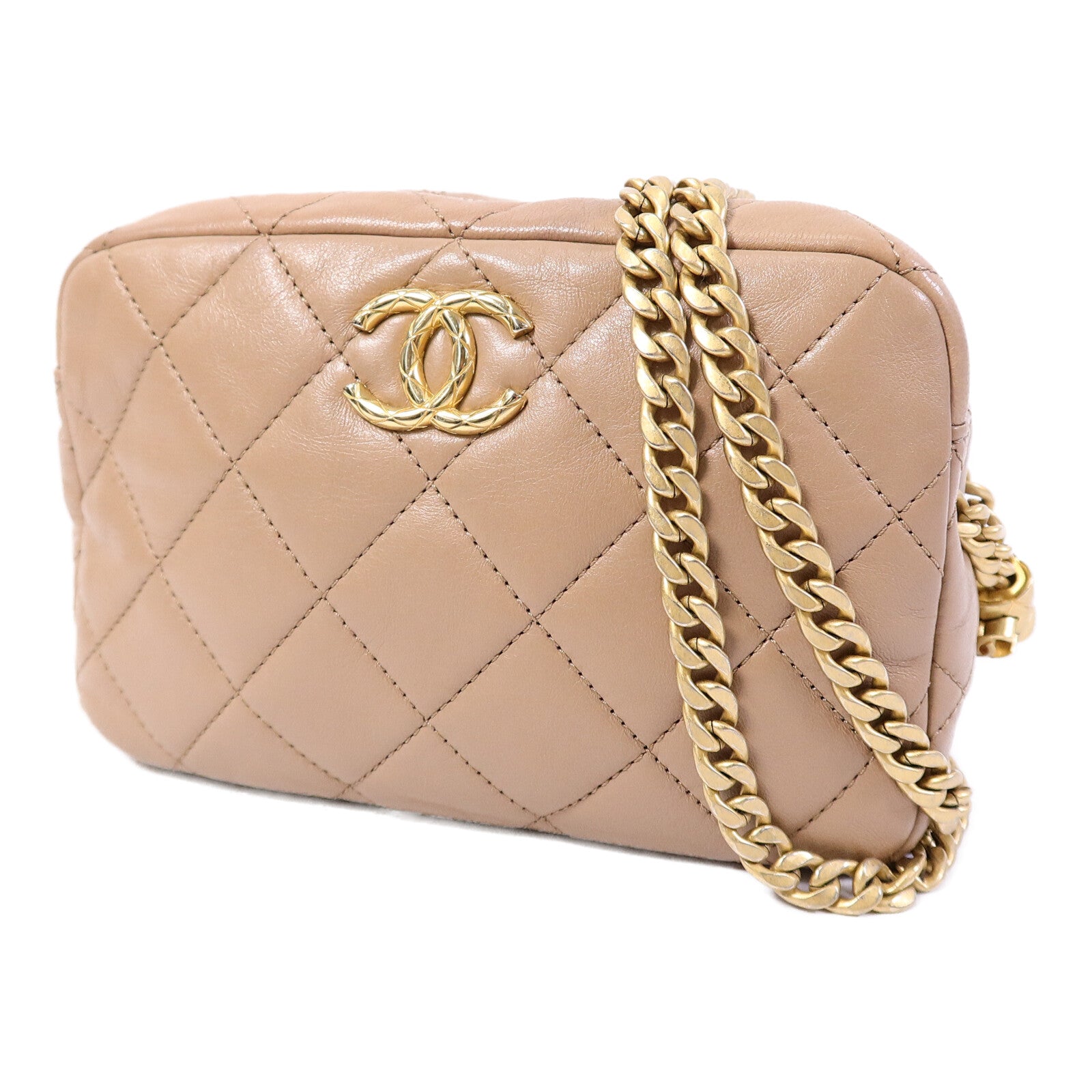 CHANEL 羊皮皮革Chain Shoulder Bag鏈帶肩背袋