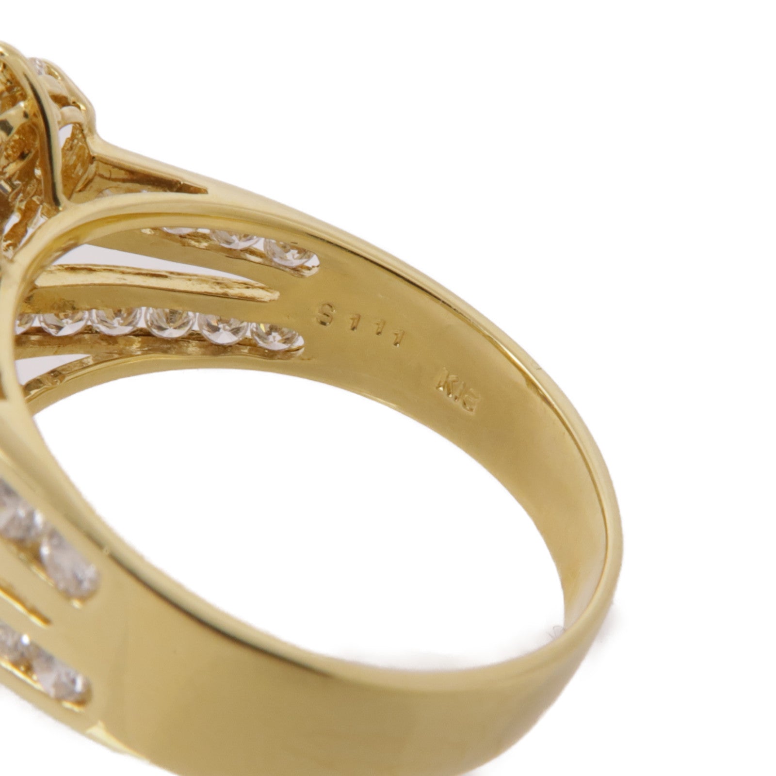 JEWELRY 【激減優惠】18K黃金Diamond Ring藍寶石/鑽石戒指US#6.5