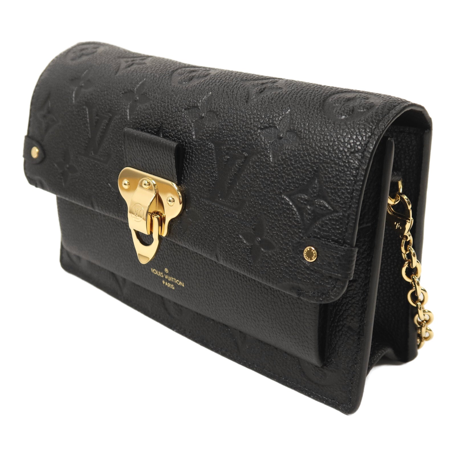 LOUIS VUITTON Monogram Empreinte Vavin Chain Wallet金扣鏈帶肩背袋