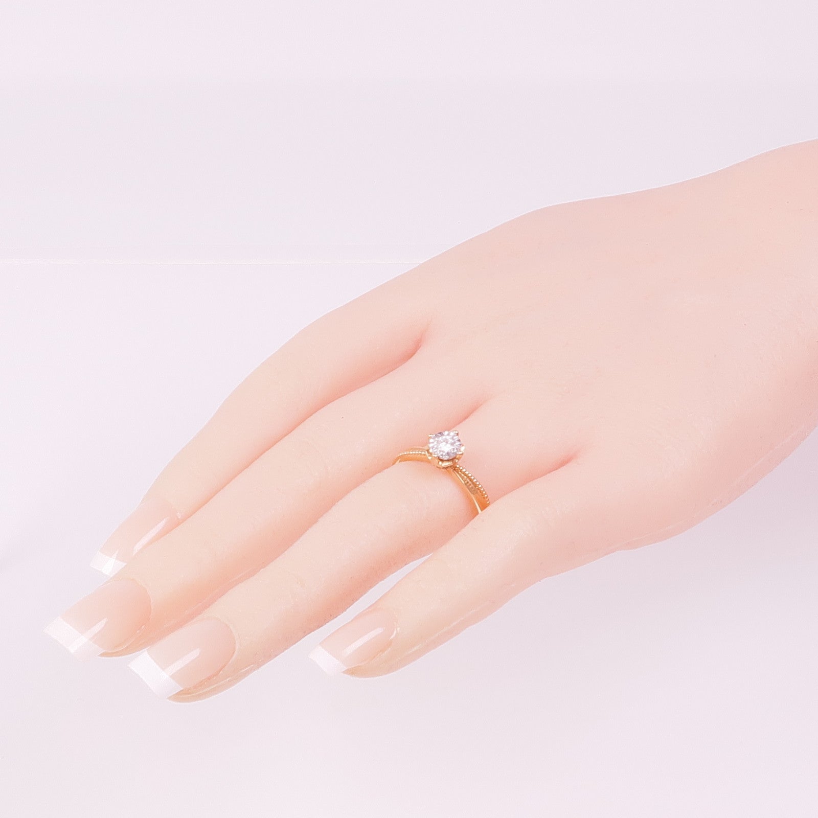 JEWELRY 18K玫瑰金/白金Diamond Ring鑽石戒指US#7.25