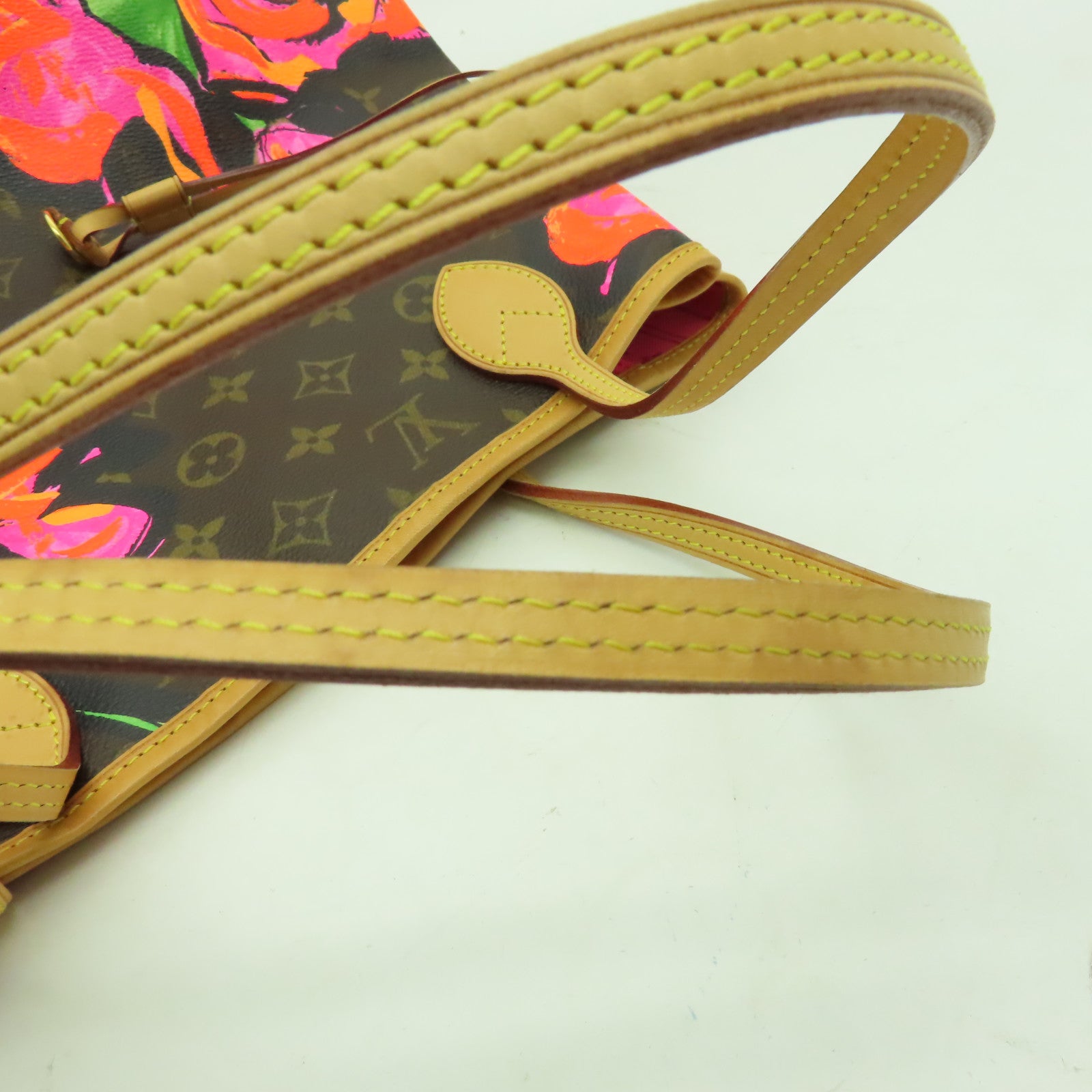 LOUIS VUITTON 【激減優惠】Monogram Neverfull MM Rose金扣手挽袋啡色/紅色/黃色