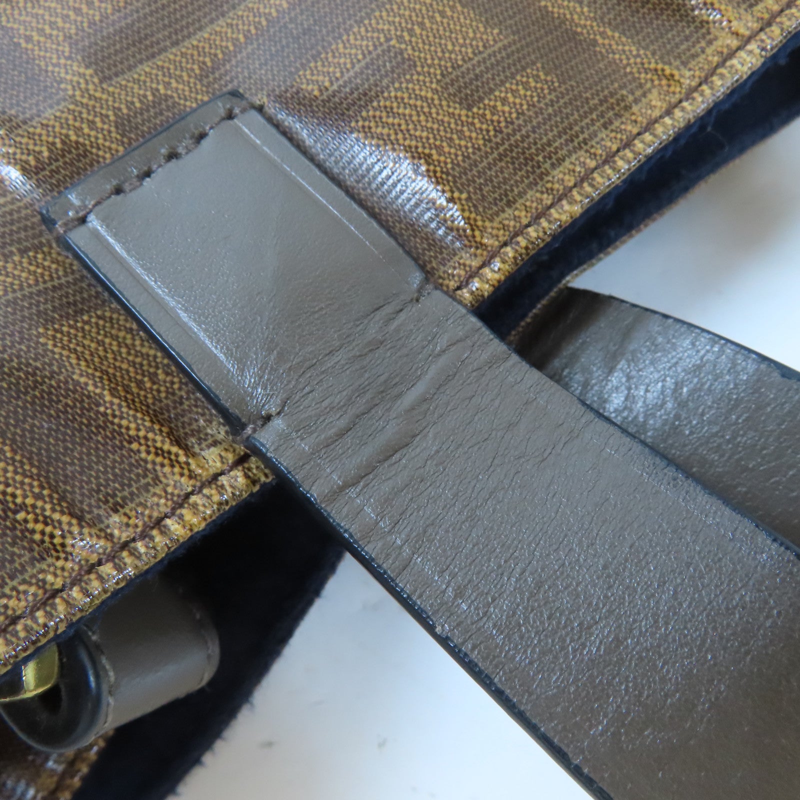 FENDI (PRICE DOWN) GHW 2 Way Shoulder Tote Bag 8BR720 PVC Brown