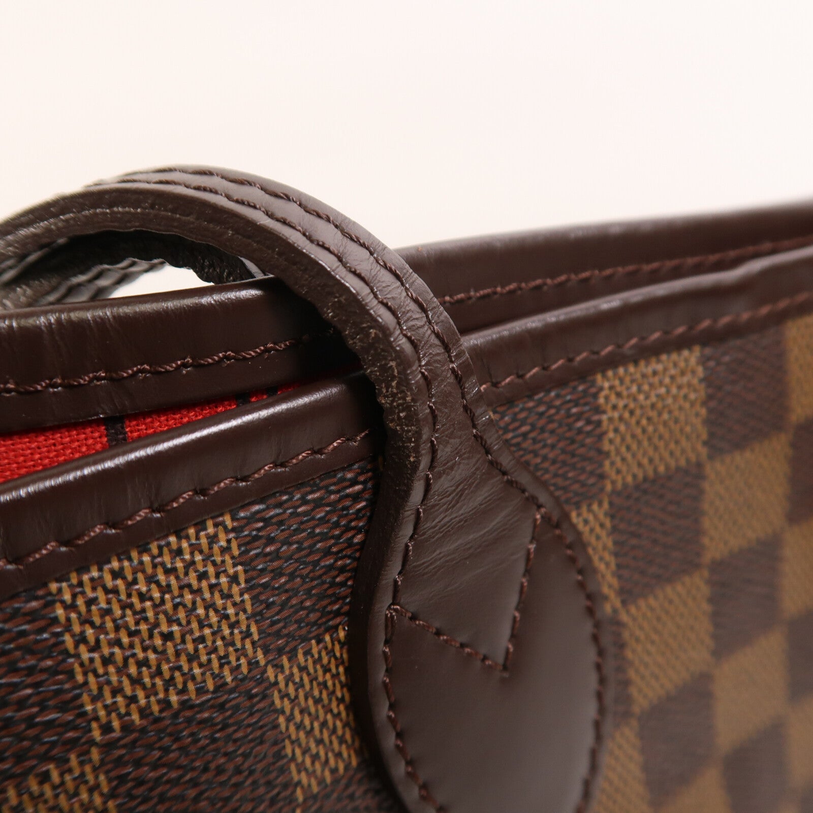 LOUIS VUITTON Damier Neverfull MM金扣肩背袋/手挽袋