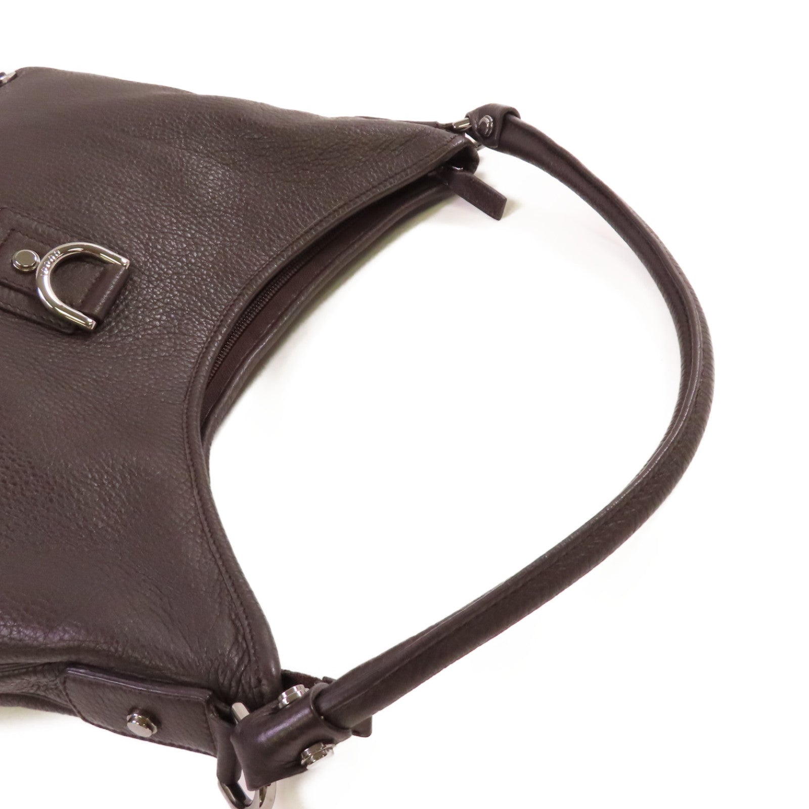 GUCCI 牛皮皮革Abbey Hobo Shoulder Bag金扣肩背袋啡色