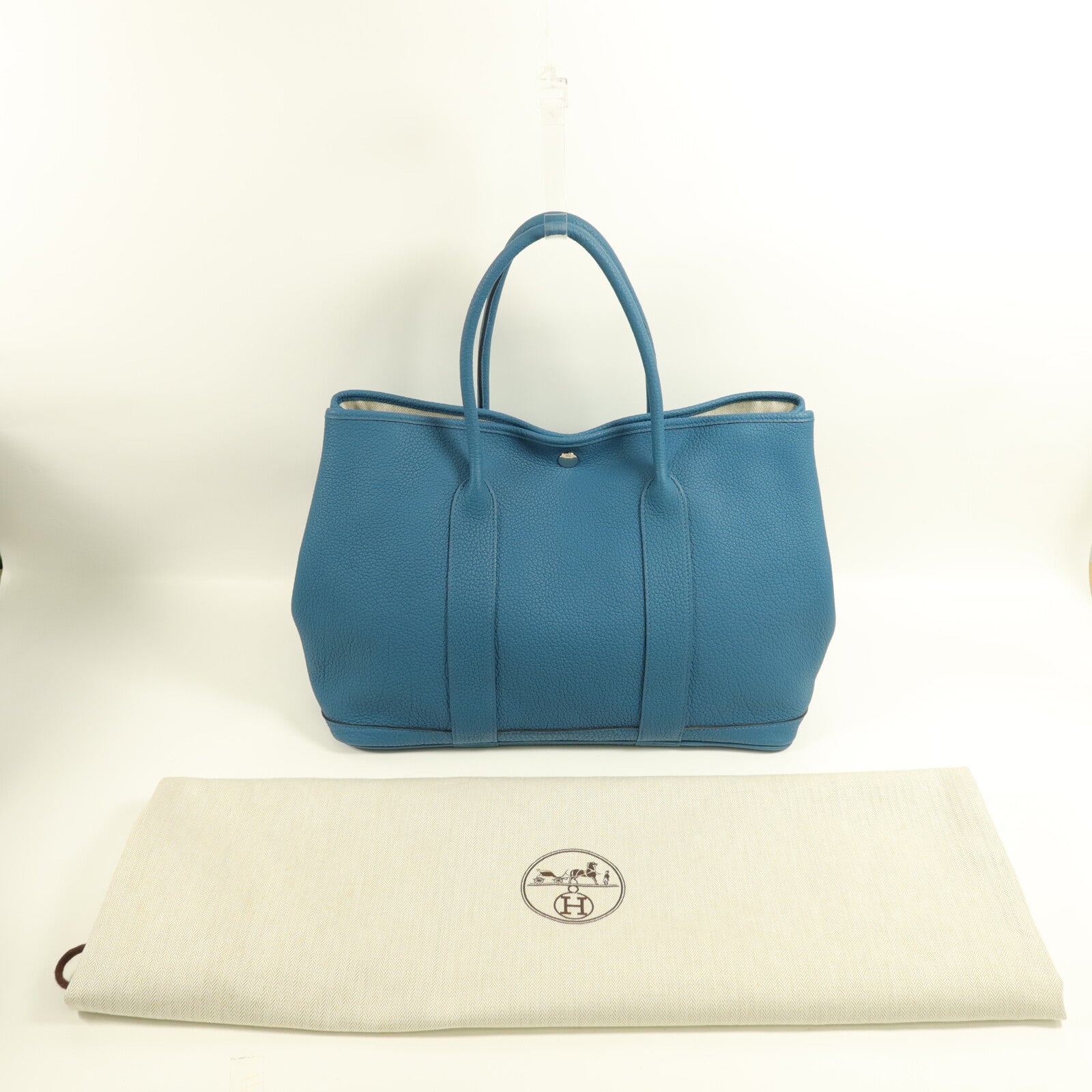 HERMES Negonda皮革Garden Party PM手挽袋Cobalt