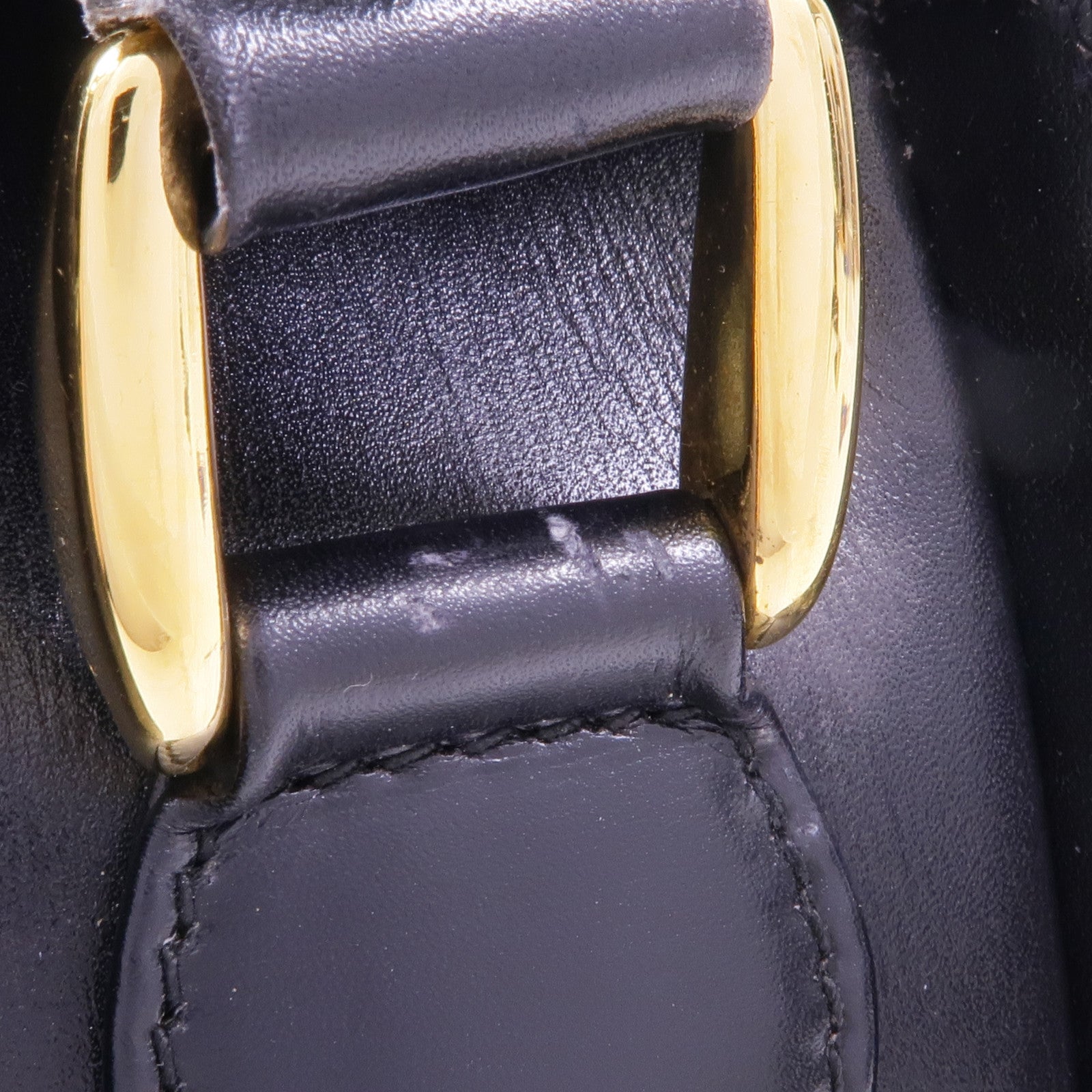 GUCCI 牛皮皮革Bamboo Shoulder Bag金扣肩背袋黑色