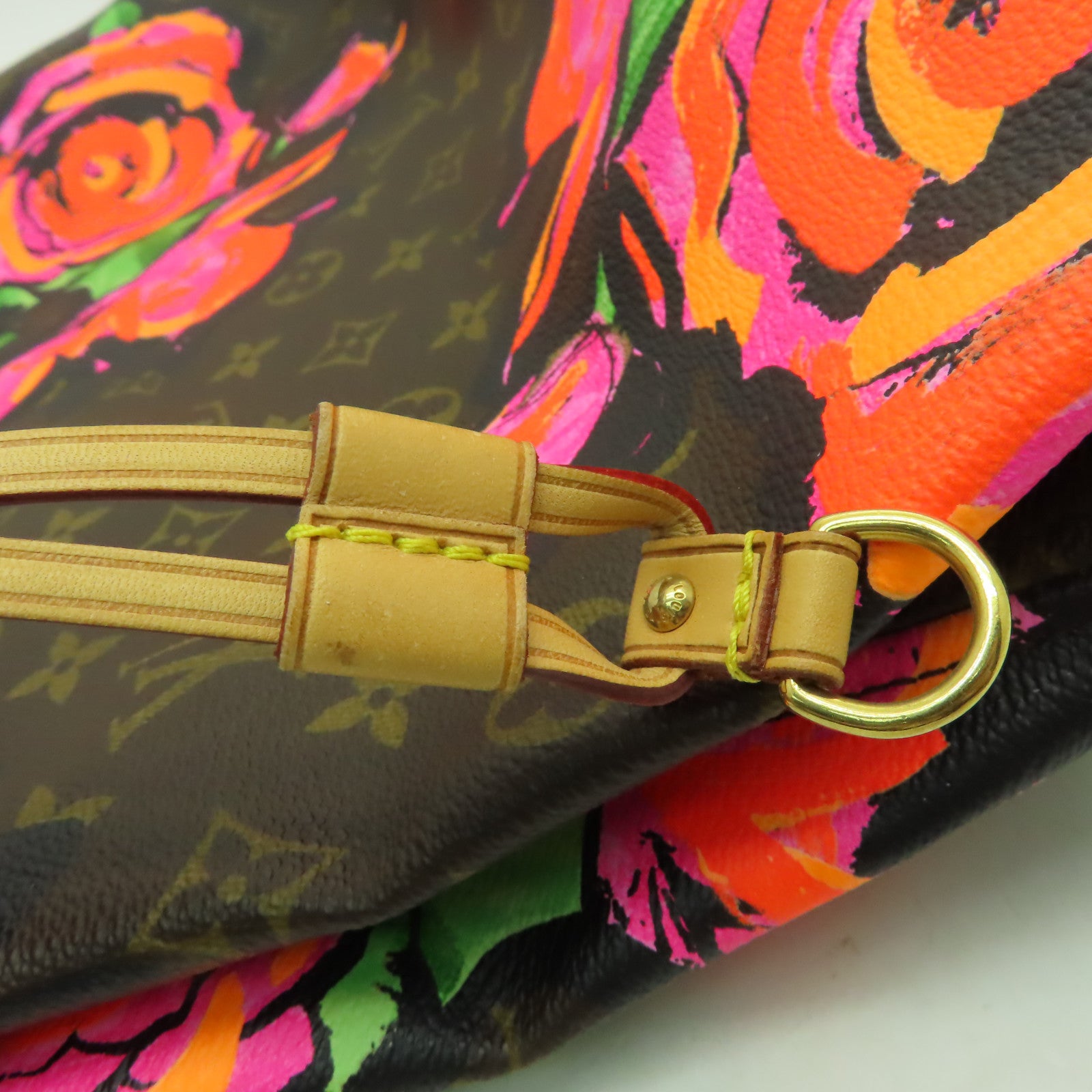 LOUIS VUITTON 【激減優惠】Monogram Neverfull MM Rose金扣手挽袋啡色/紅色/黃色