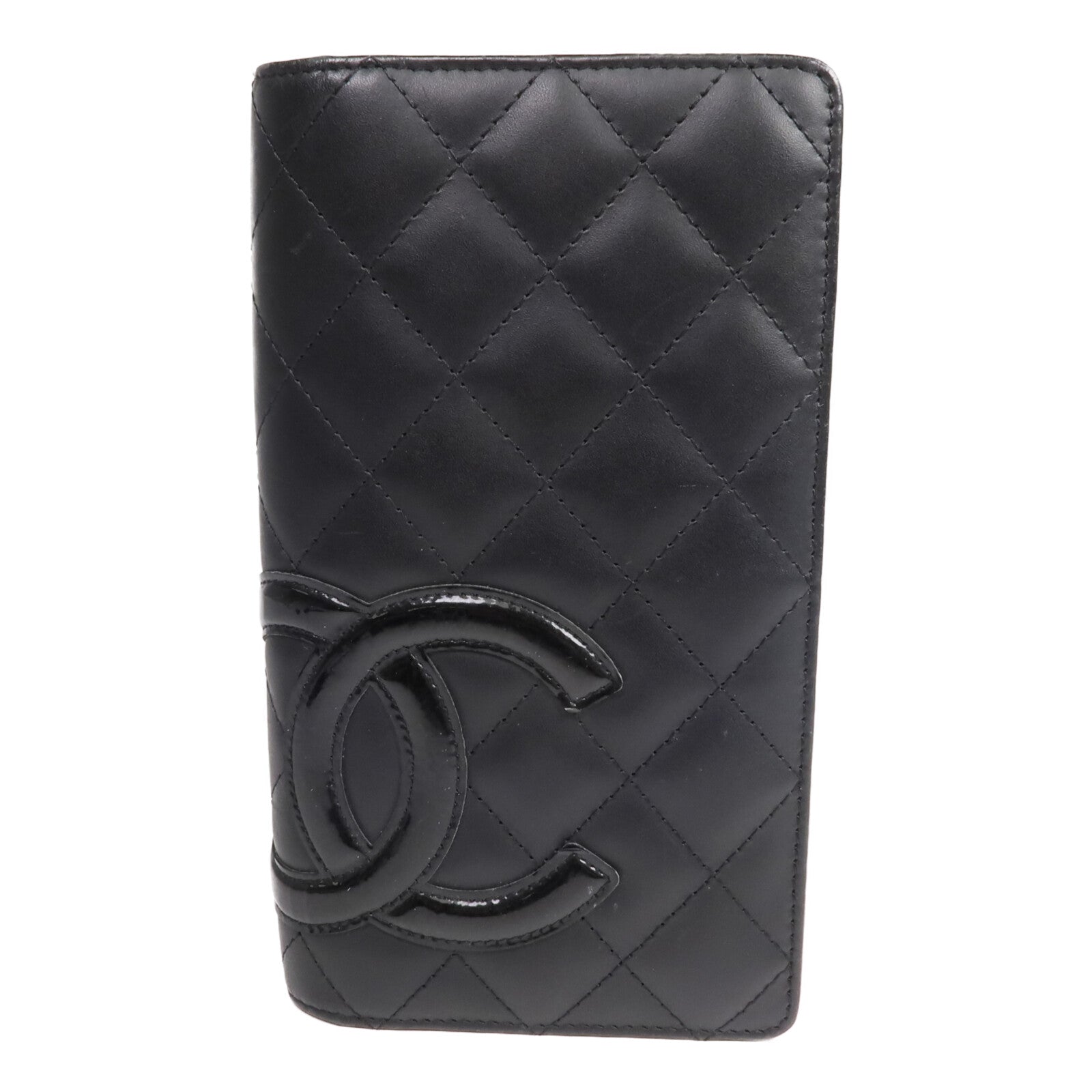 CHANEL 牛皮皮革Cambon Long Wallet銀扣長錢包