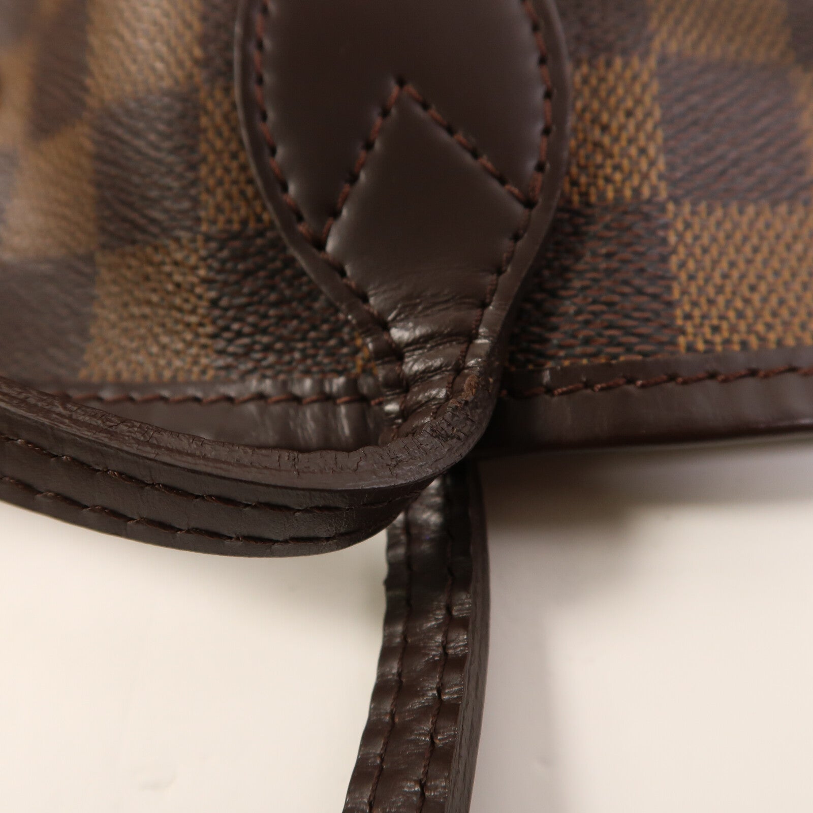 LOUIS VUITTON Damier Neverfull MM金扣肩背袋/手挽袋