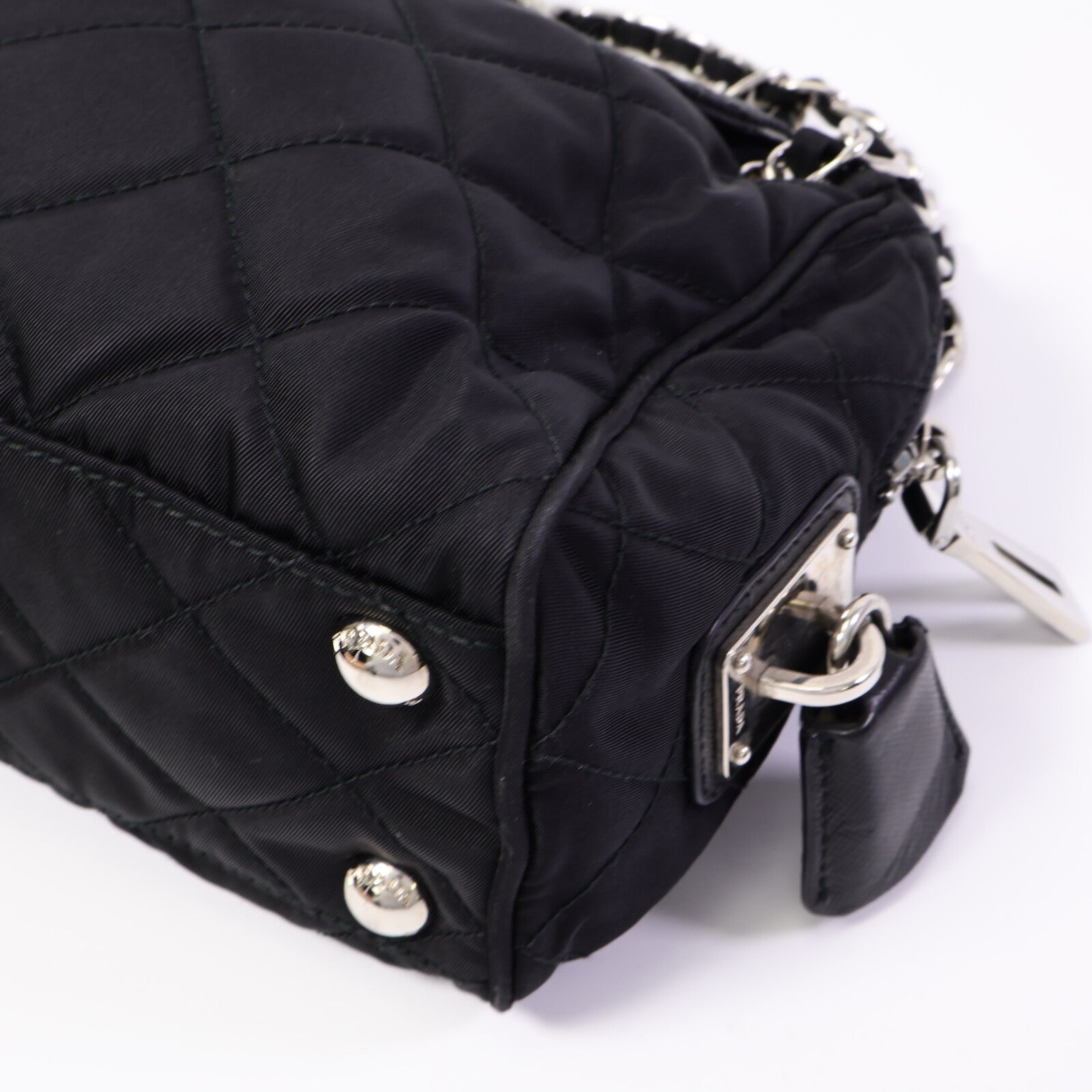PRADA 尼龍Shoulder Bag鏈帶肩背袋