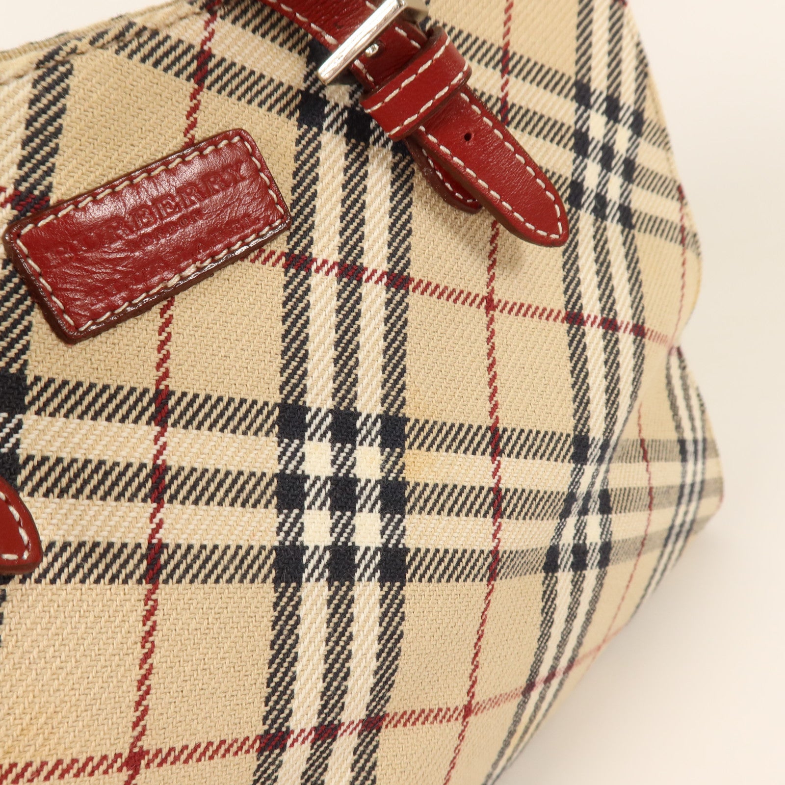 BURBERRY 帆布Tote Bag銀扣手挽袋