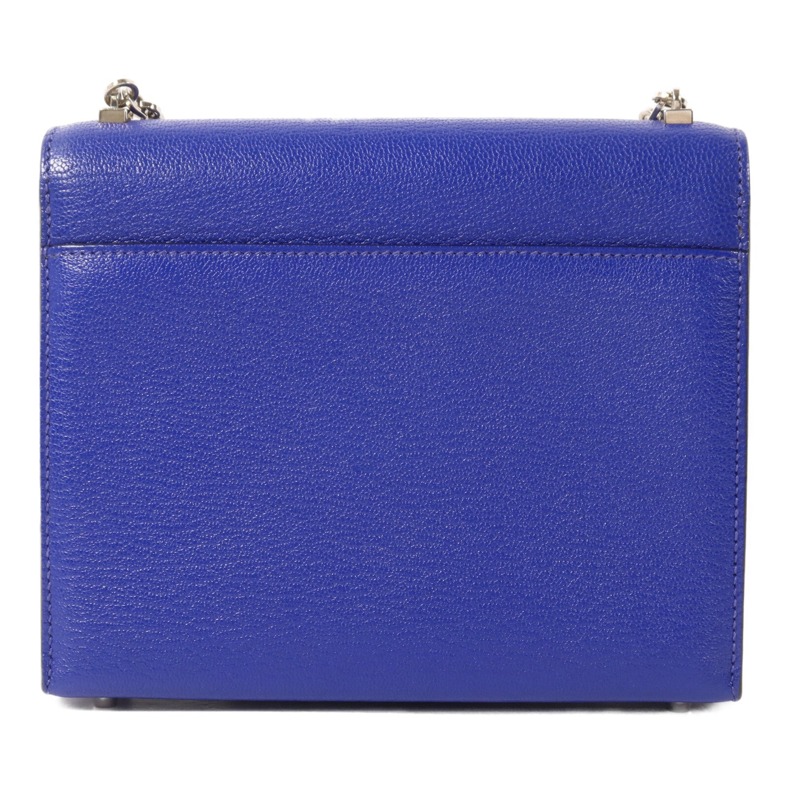 HERMES Chevre皮革Verron Mini鏈帶肩背袋Bleu Electrique