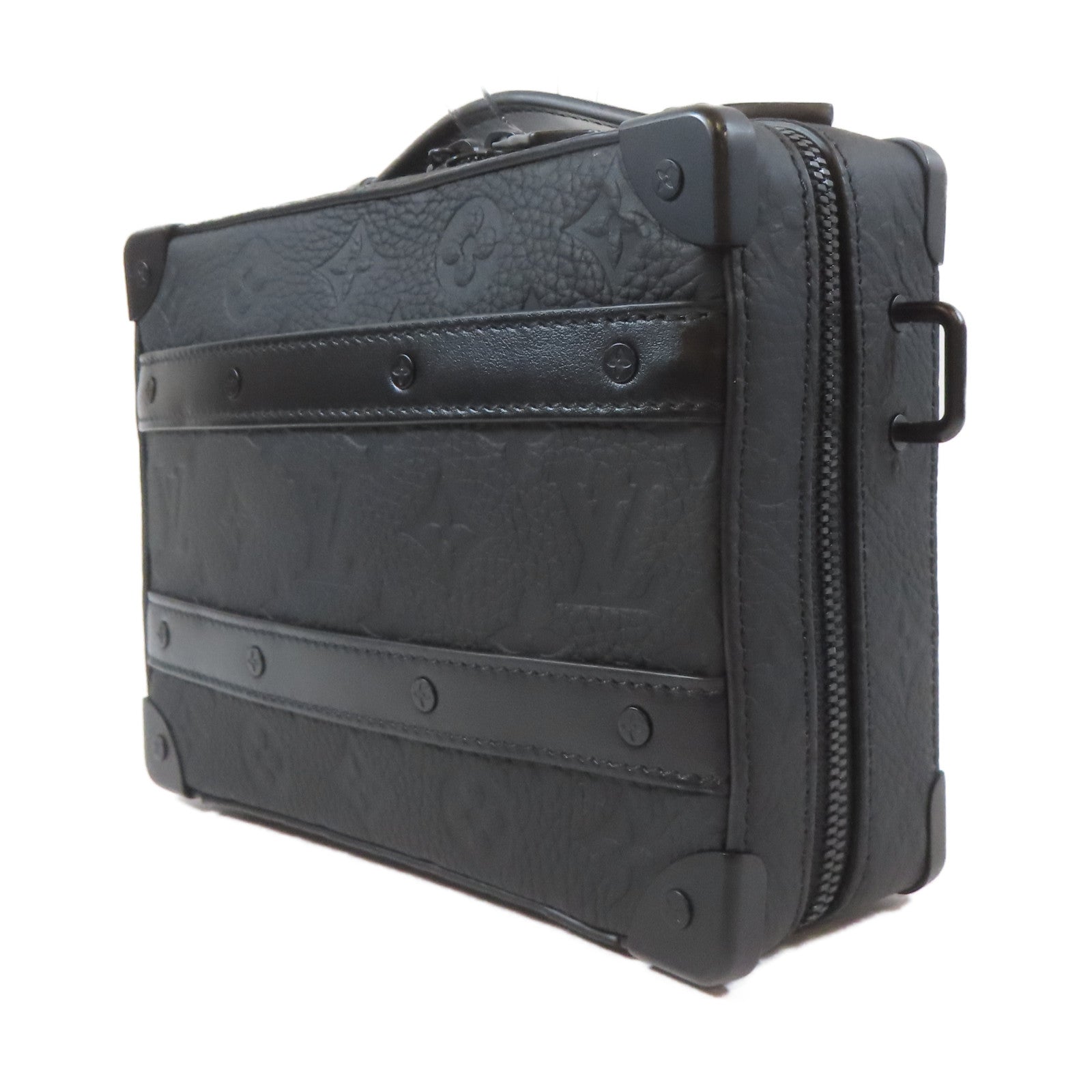 LOUIS VUITTON 【激減優惠】Monogram Taurillon Handle Soft Trunk黑扣手挽肩背兩用袋黑色