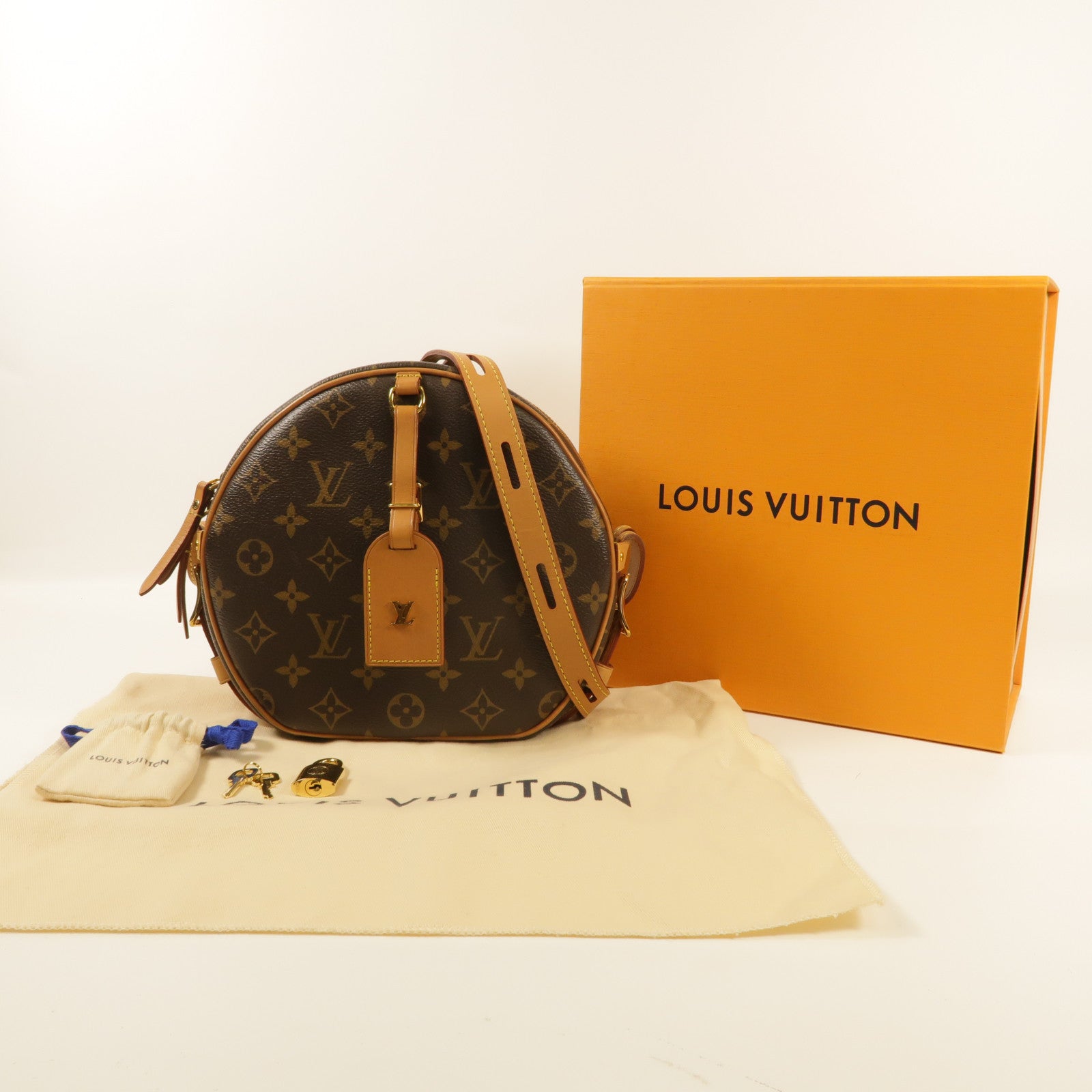 LOUIS VUITTON Monogram Boite Chapeau Souple金扣肩背袋