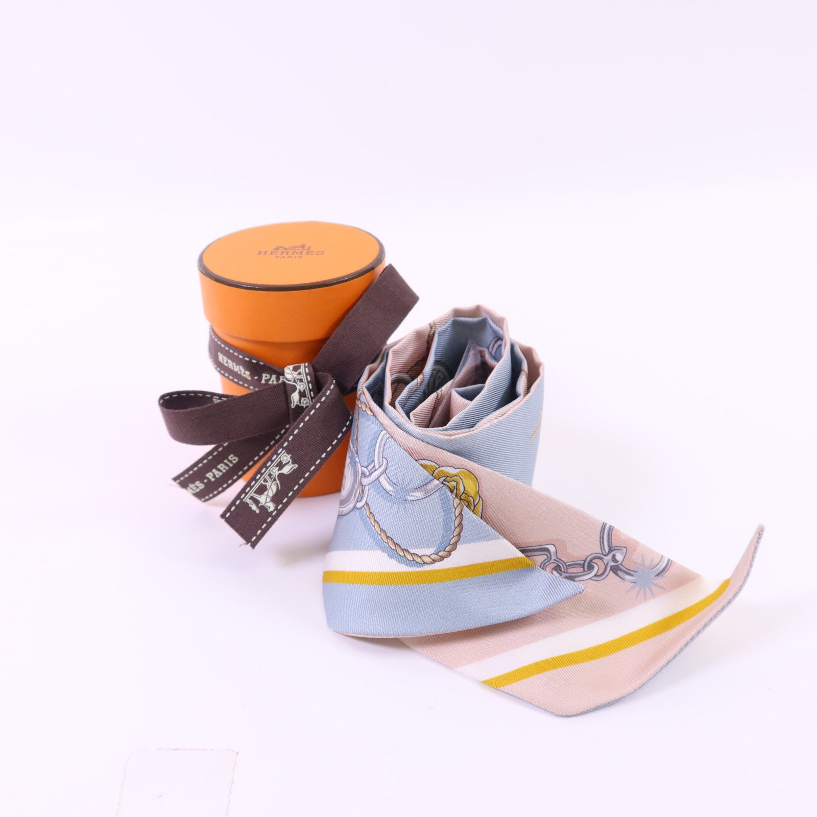 HERMES 絲質Twilly絲巾
